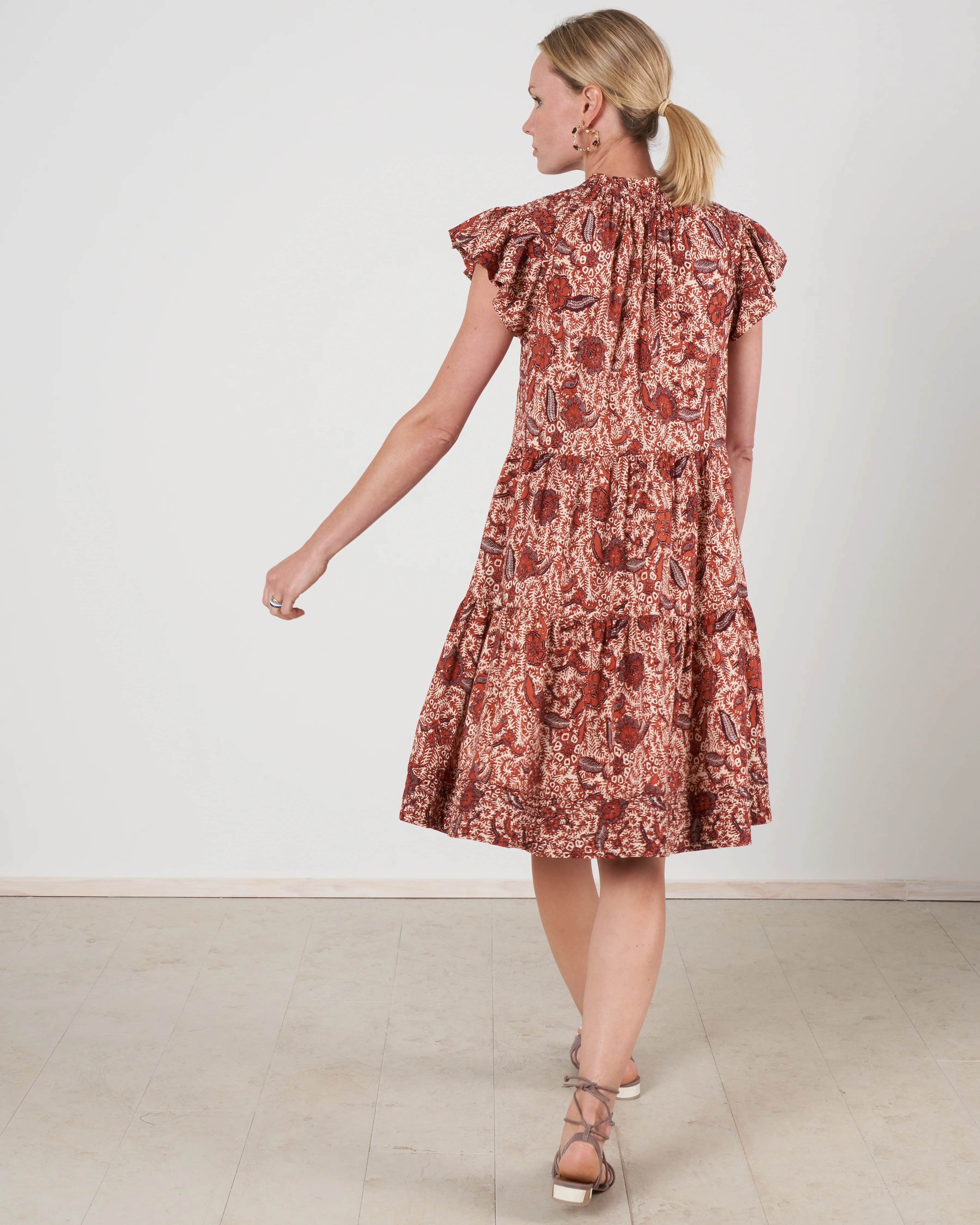 kasim dress - brick - Image 3