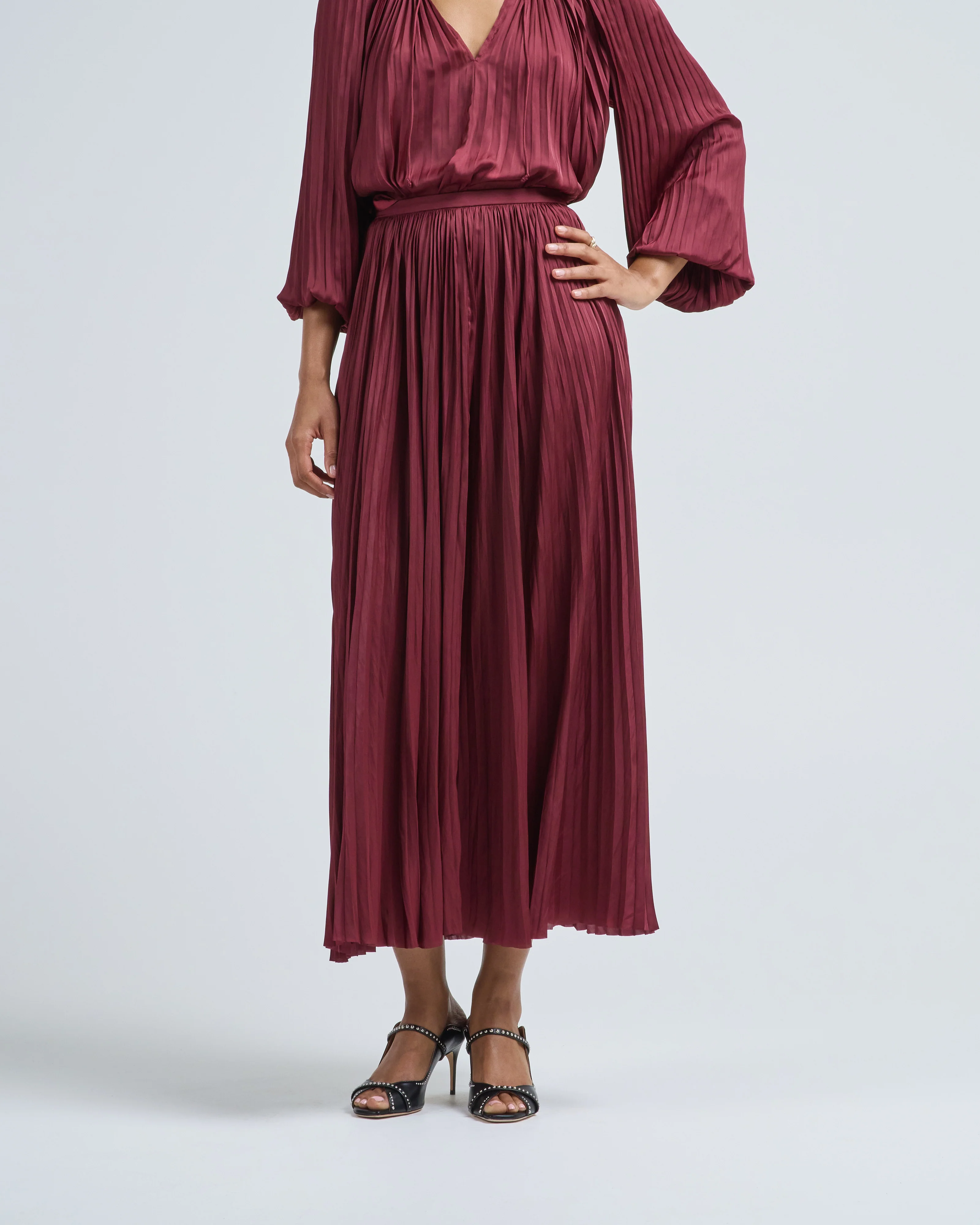 lulu pleated long skirt - Image 3