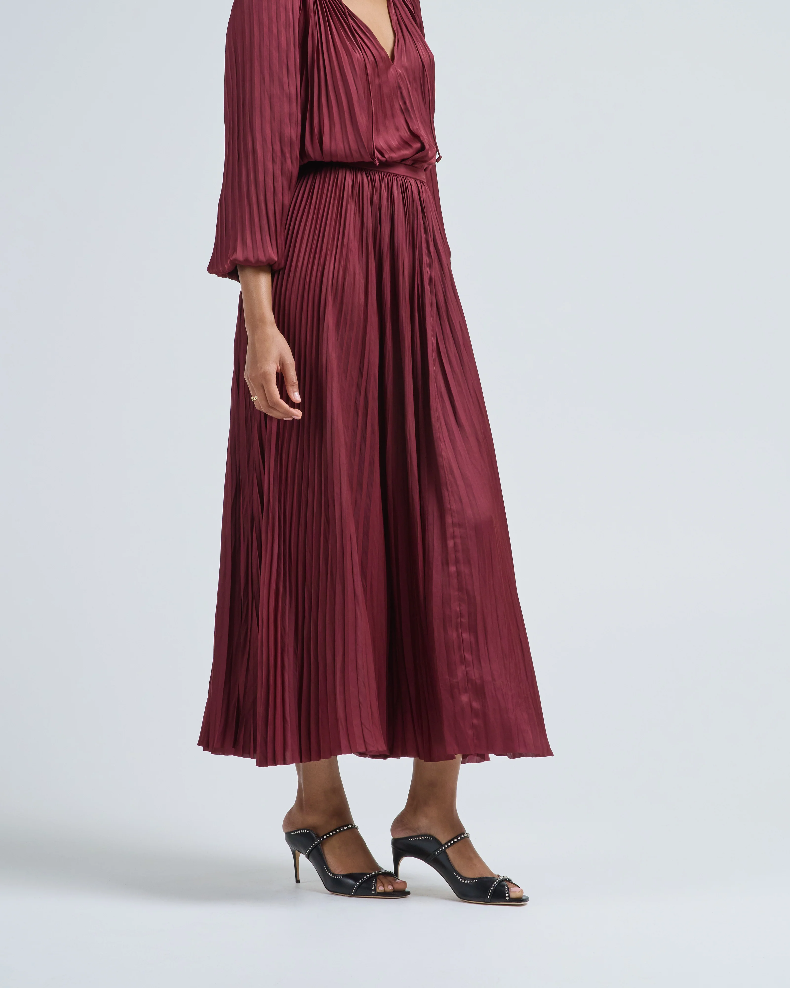 lulu pleated long skirt - Image 4