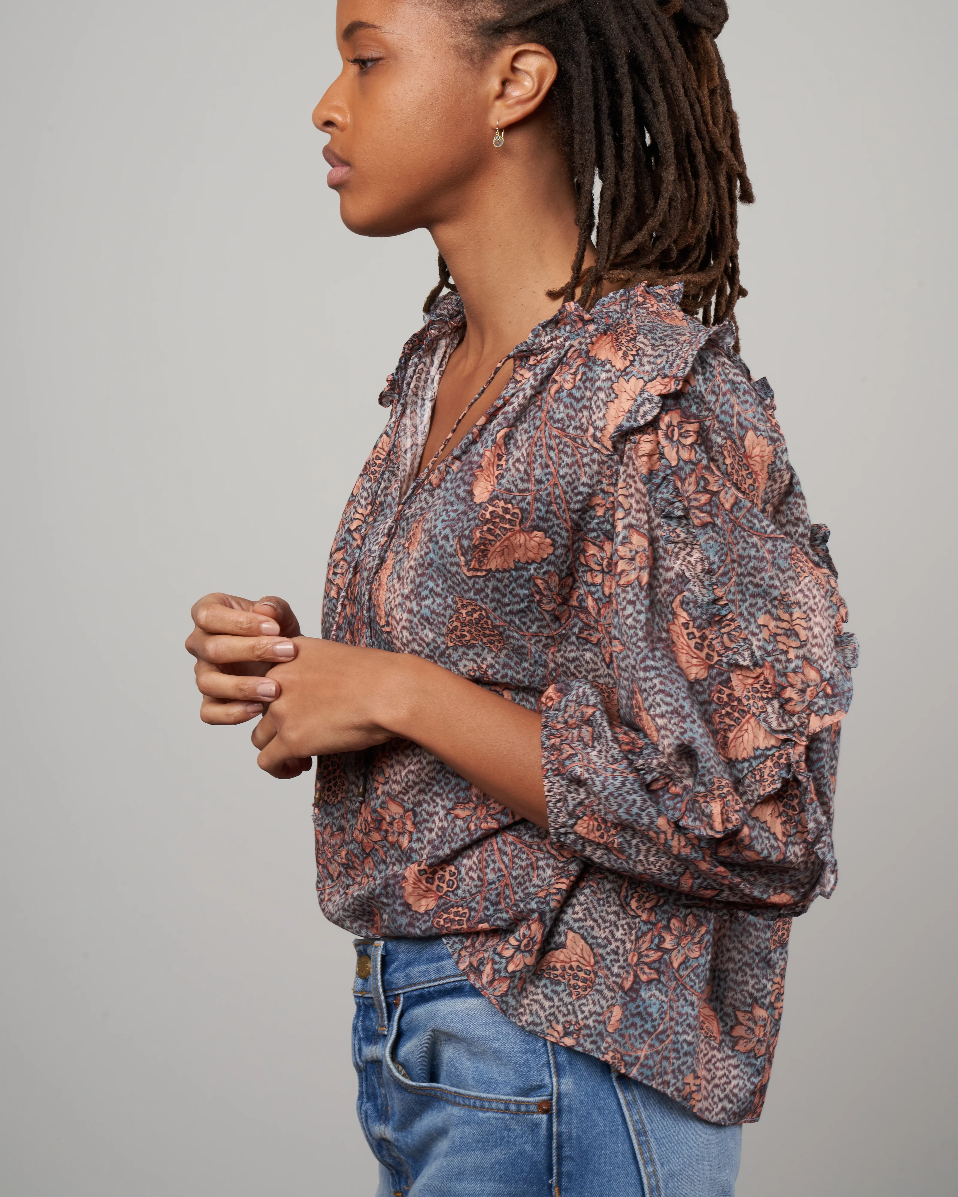 manet blouse - aegean - Image 3