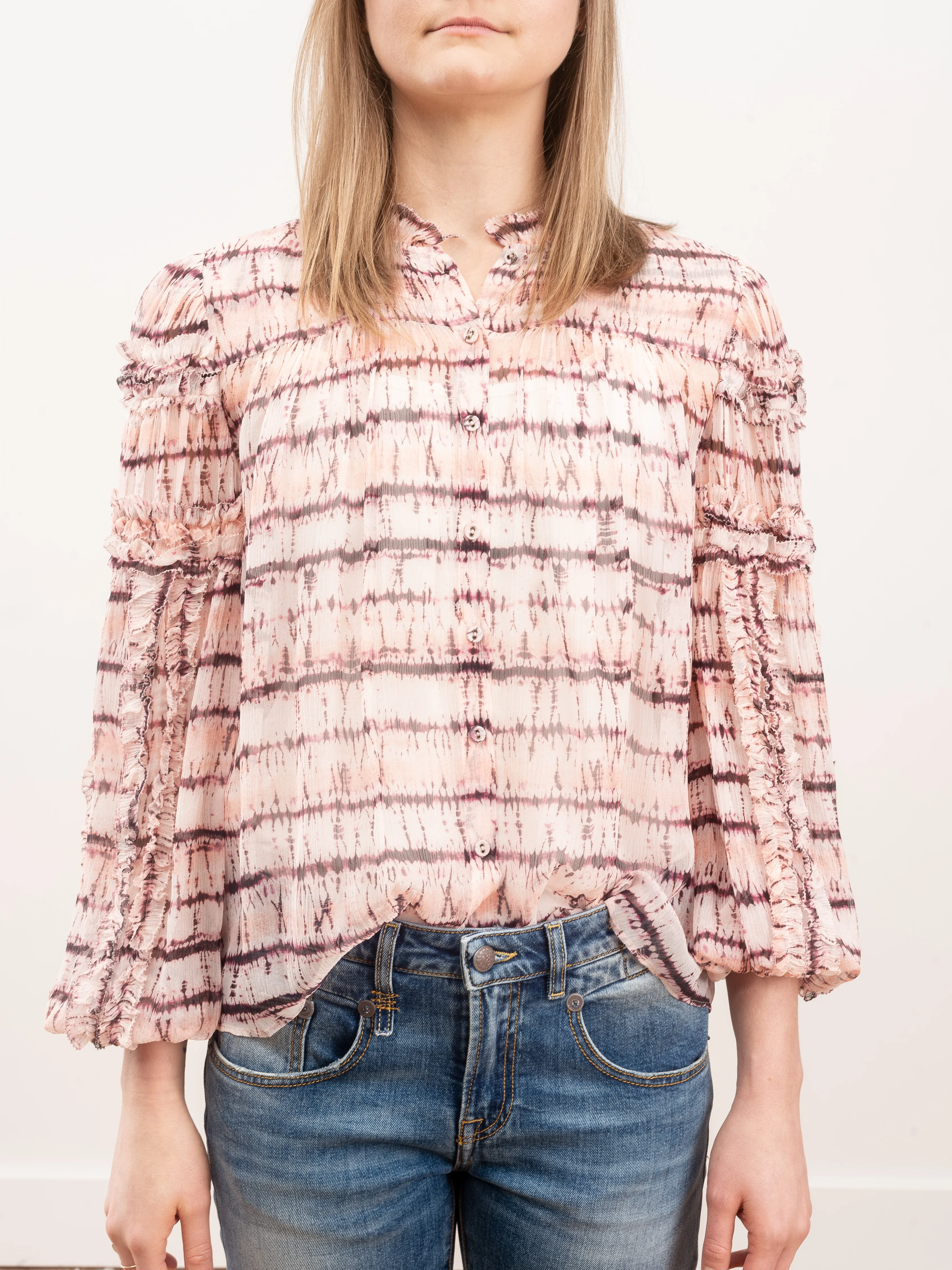 mari blouse - blush tie dye - Image 3