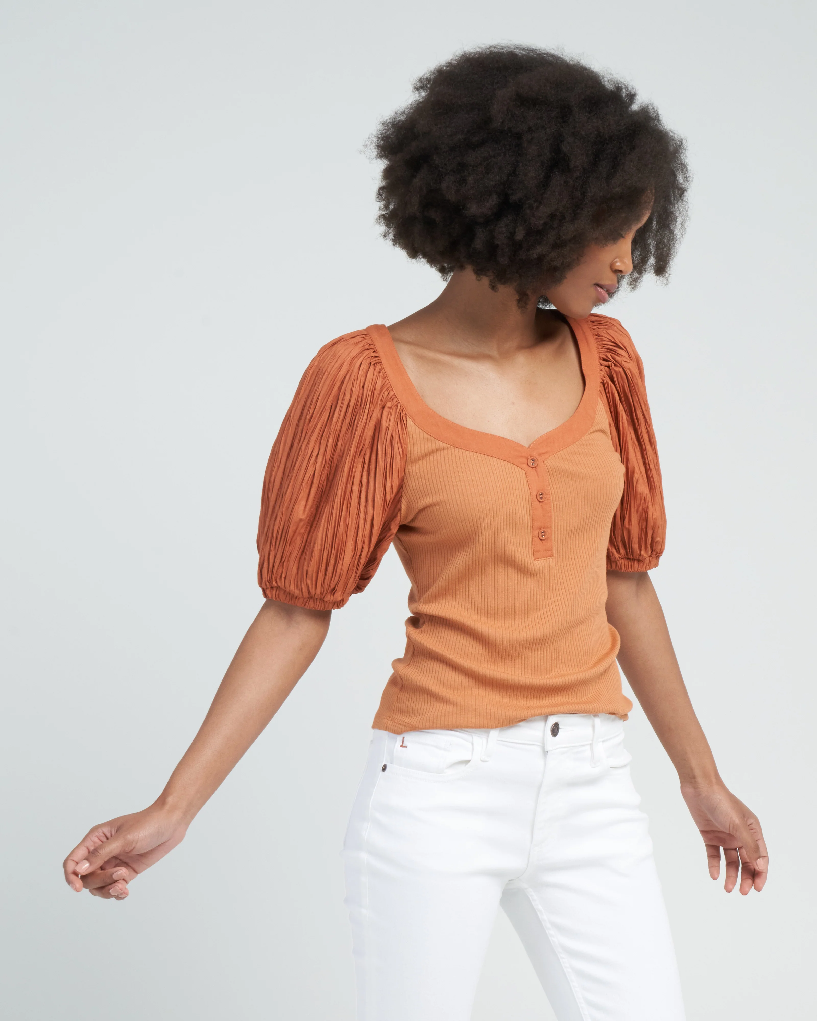 marika top - chestnut - Image 3