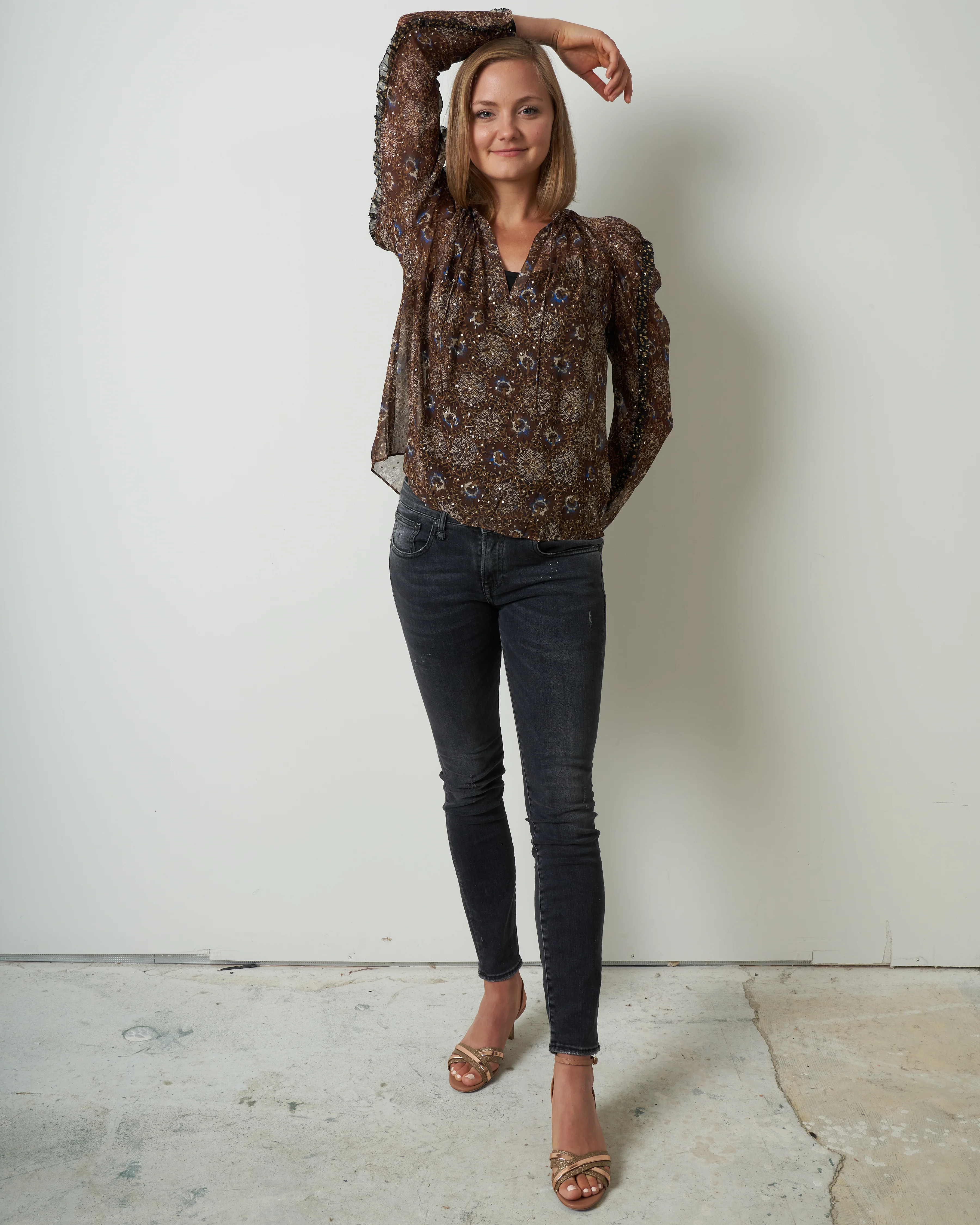 marilla blouse - noir patchwork - Image 4