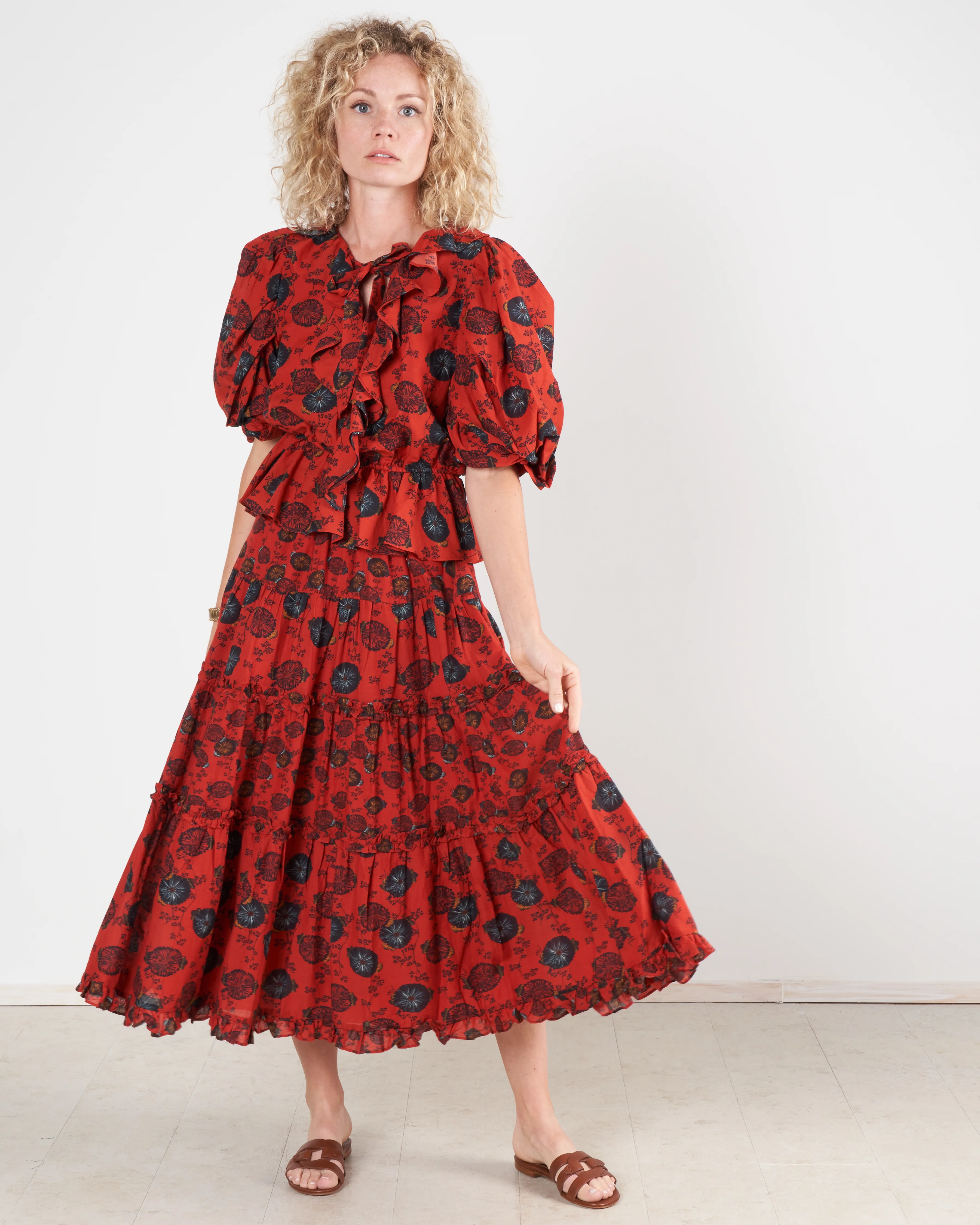nadya blouse - poppy floral - Image 2