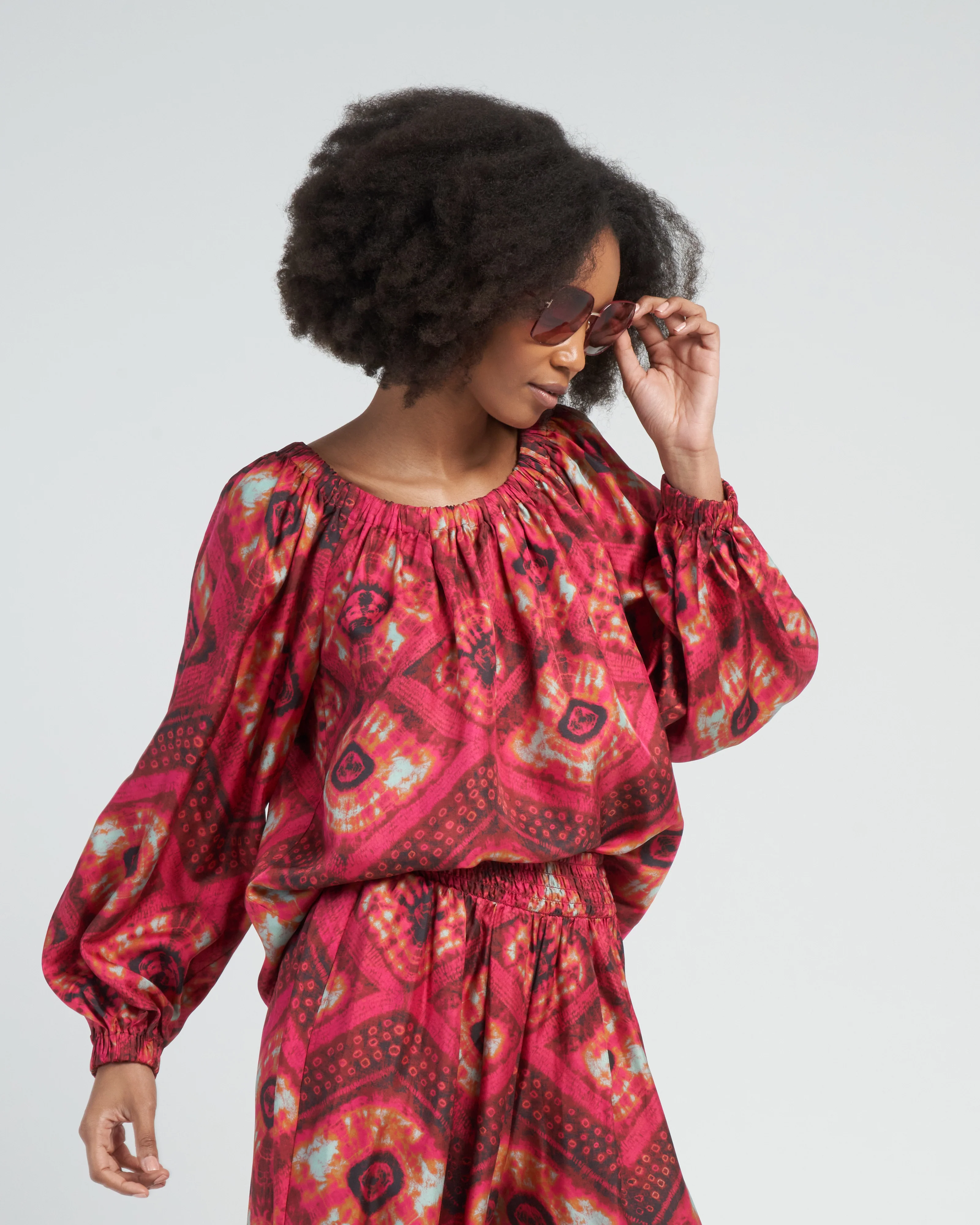 nadya blouse - wild rose - Image 3