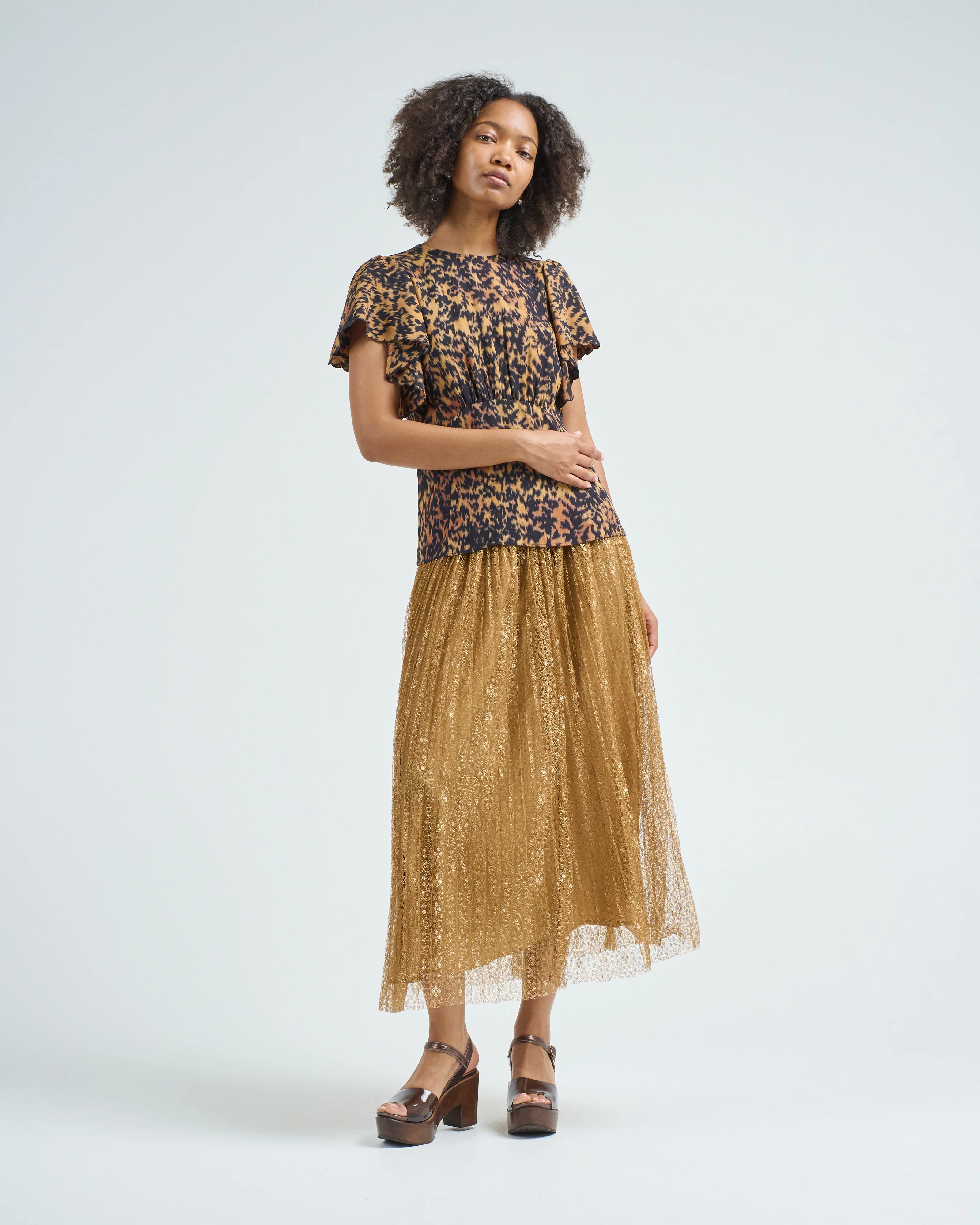 nejma flutter sleeve blouse - Image 2
