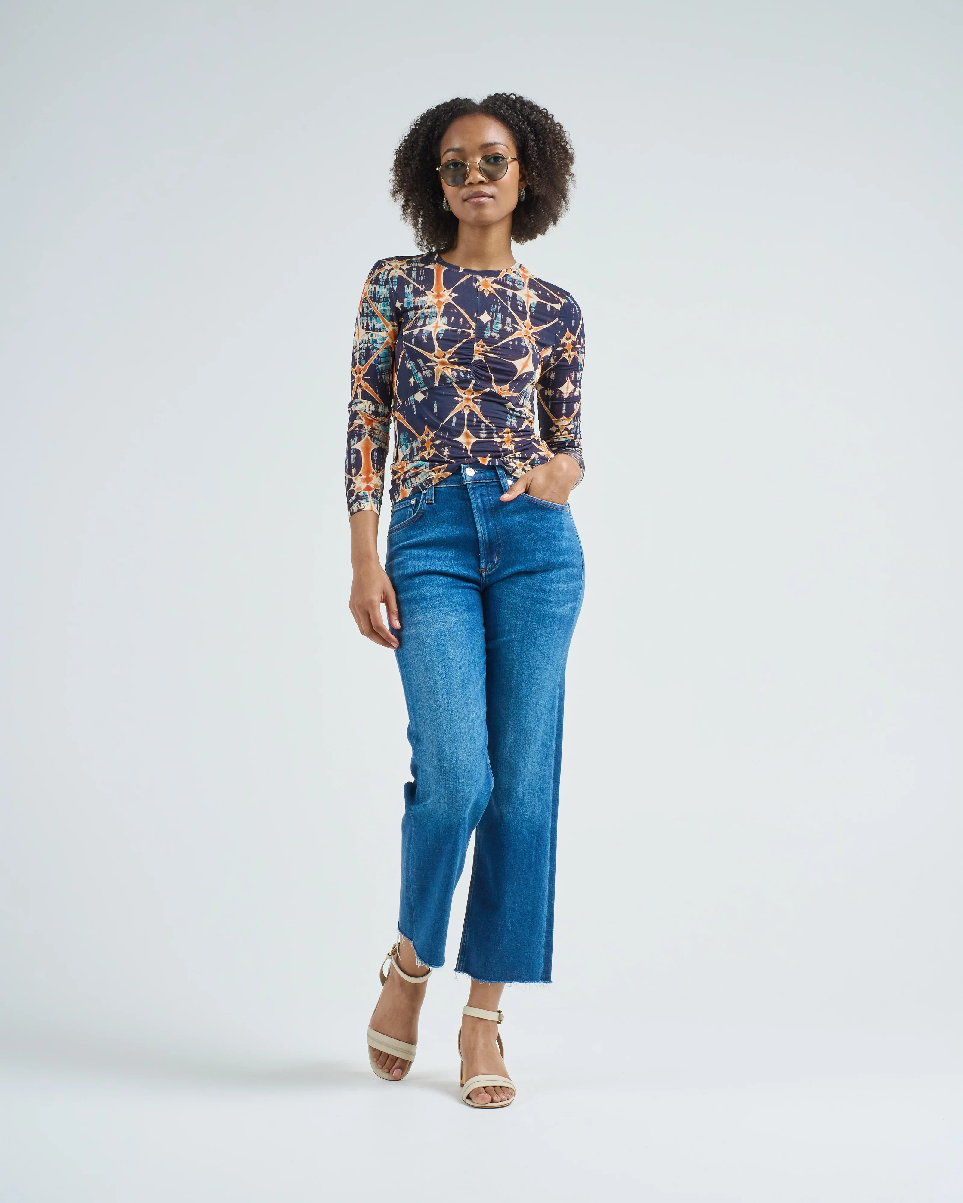 neri long sleeve ruched top - Image 2