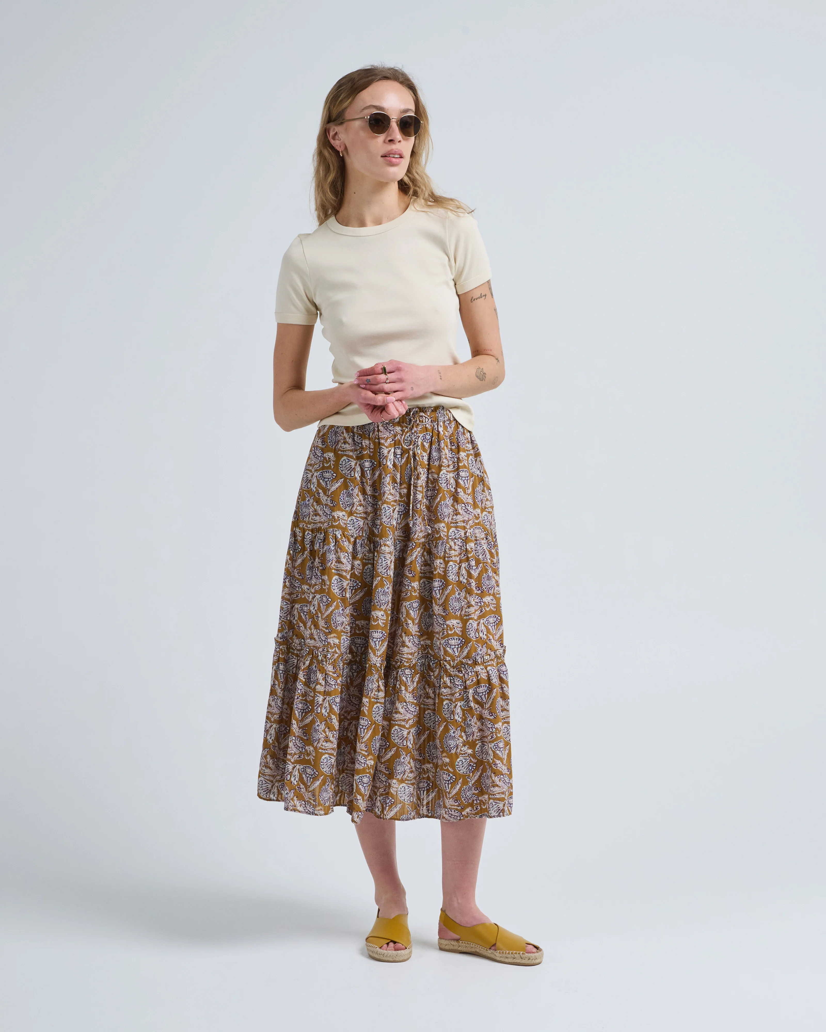 nessa cotton midi skirt - Image 2