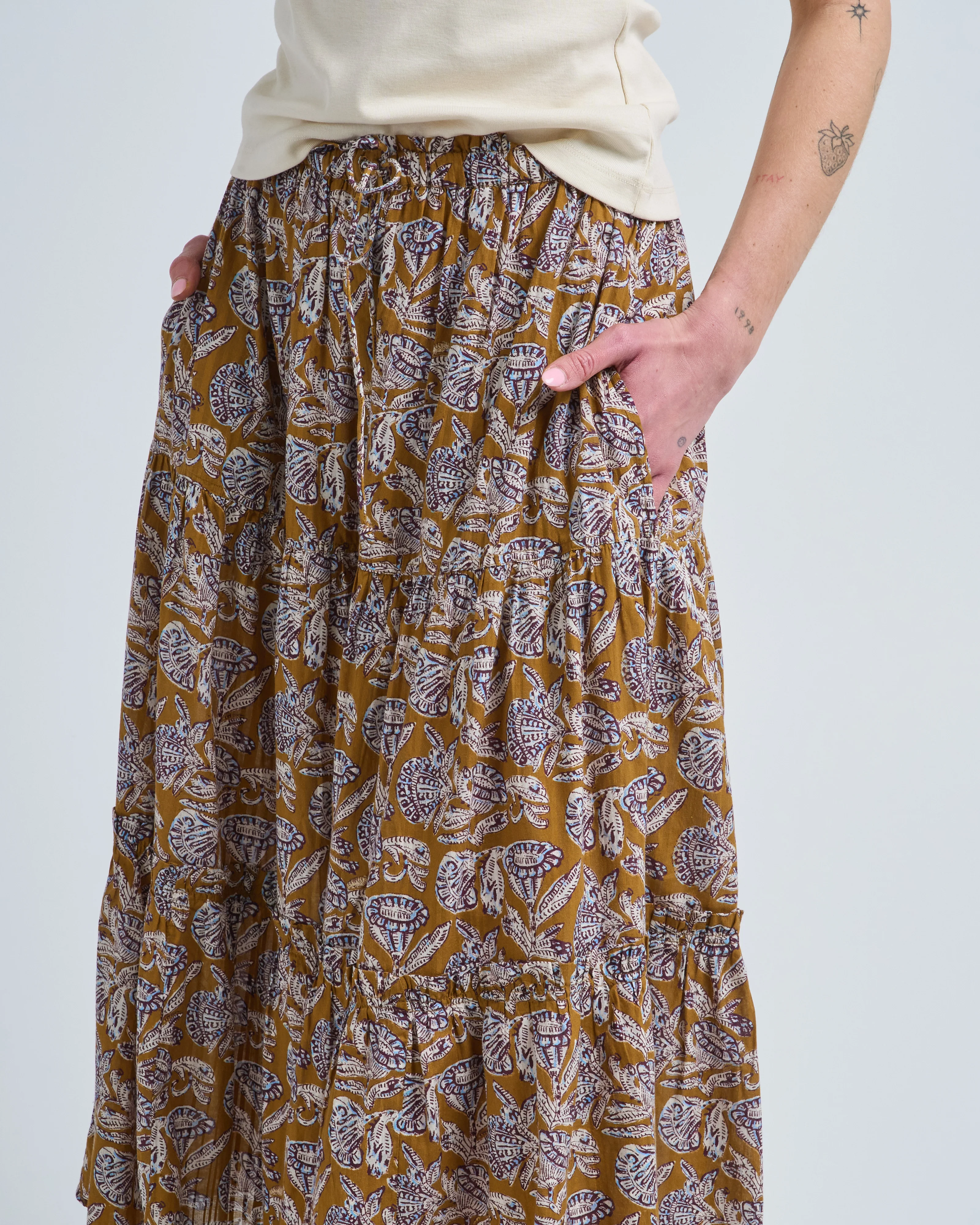 nessa cotton midi skirt - Image 5