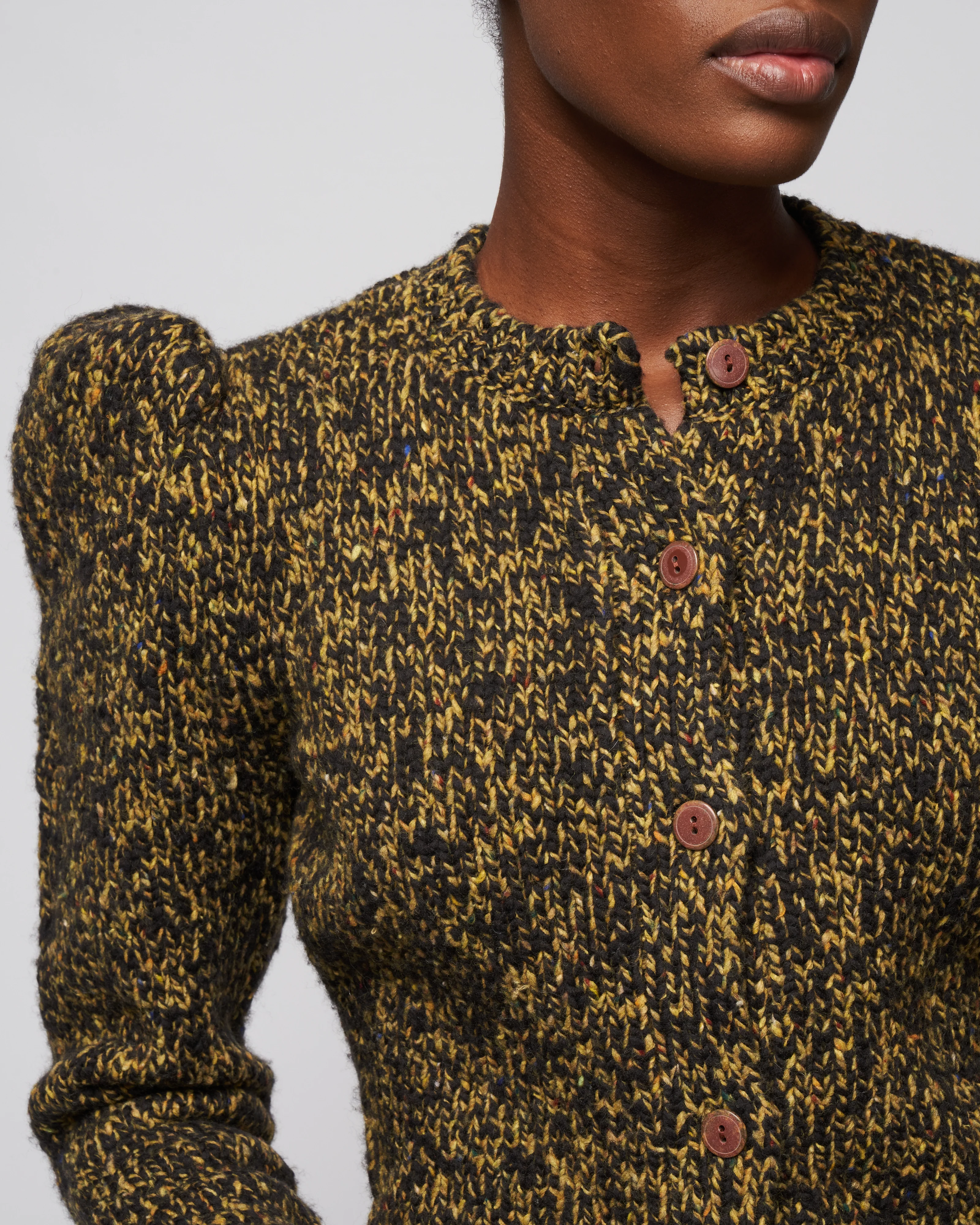 nicola cardigan - golden olive - Image 5