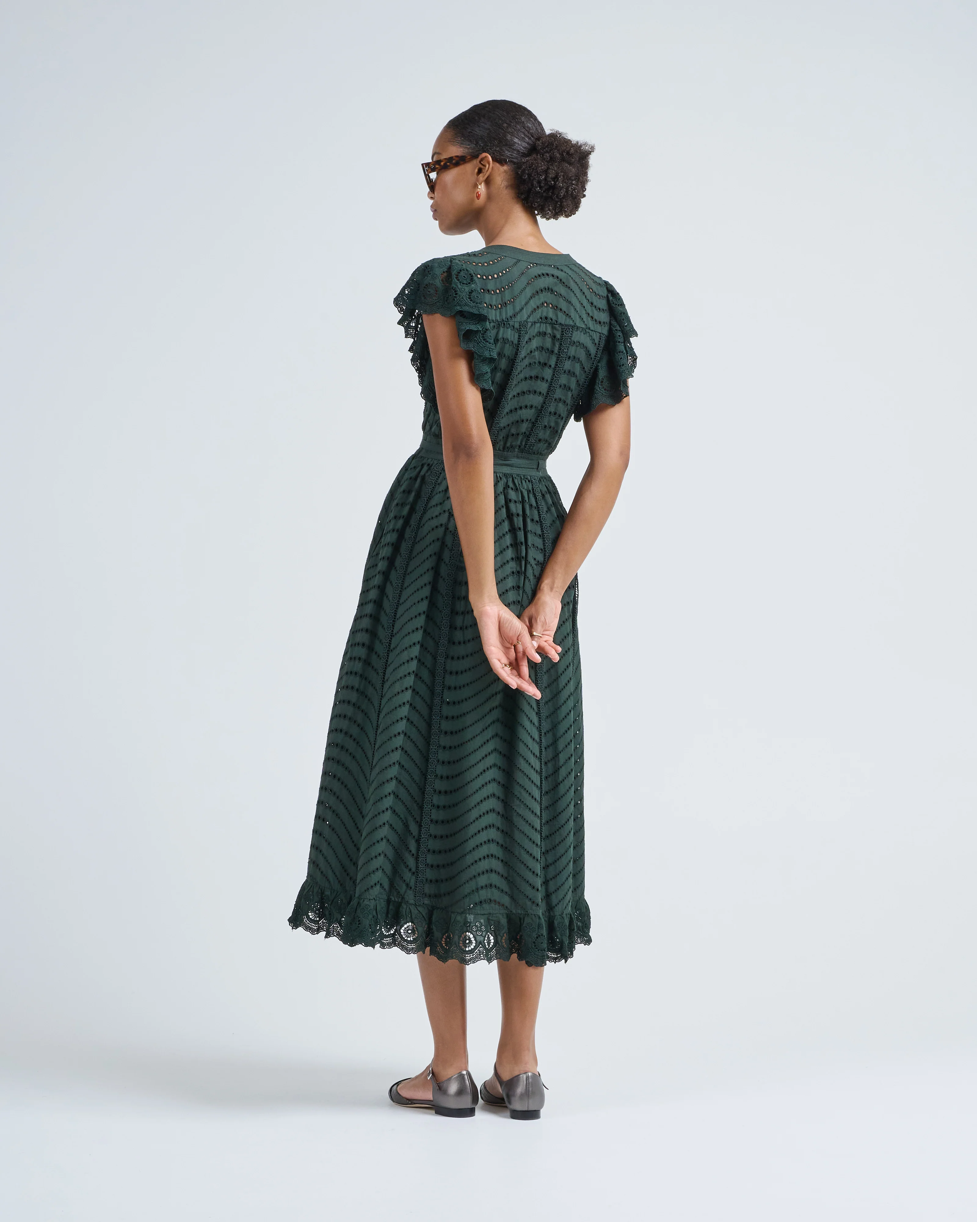 olga flutter sleeve midi dress - Image 5