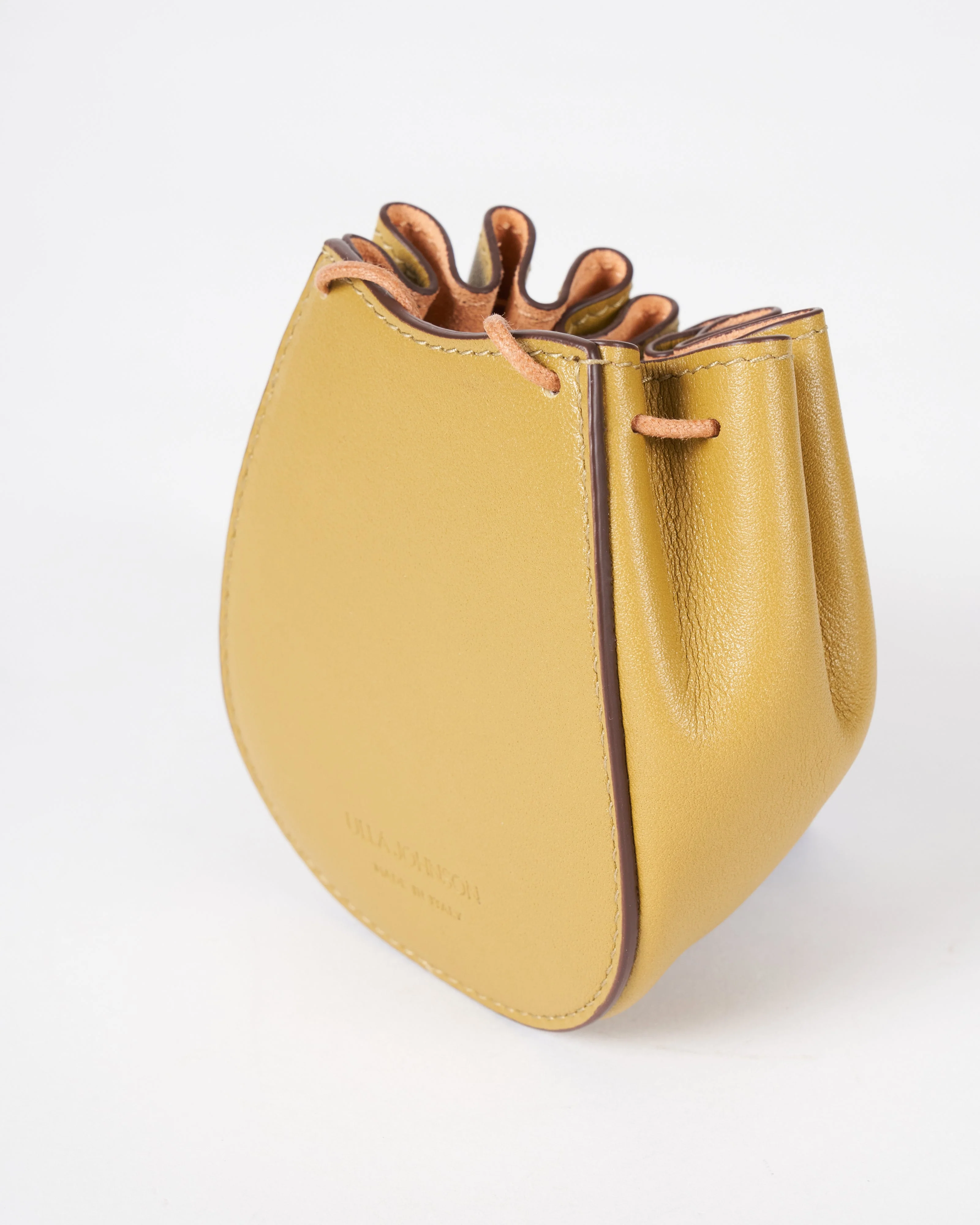 paloma ruched pochette - olive - Image 3