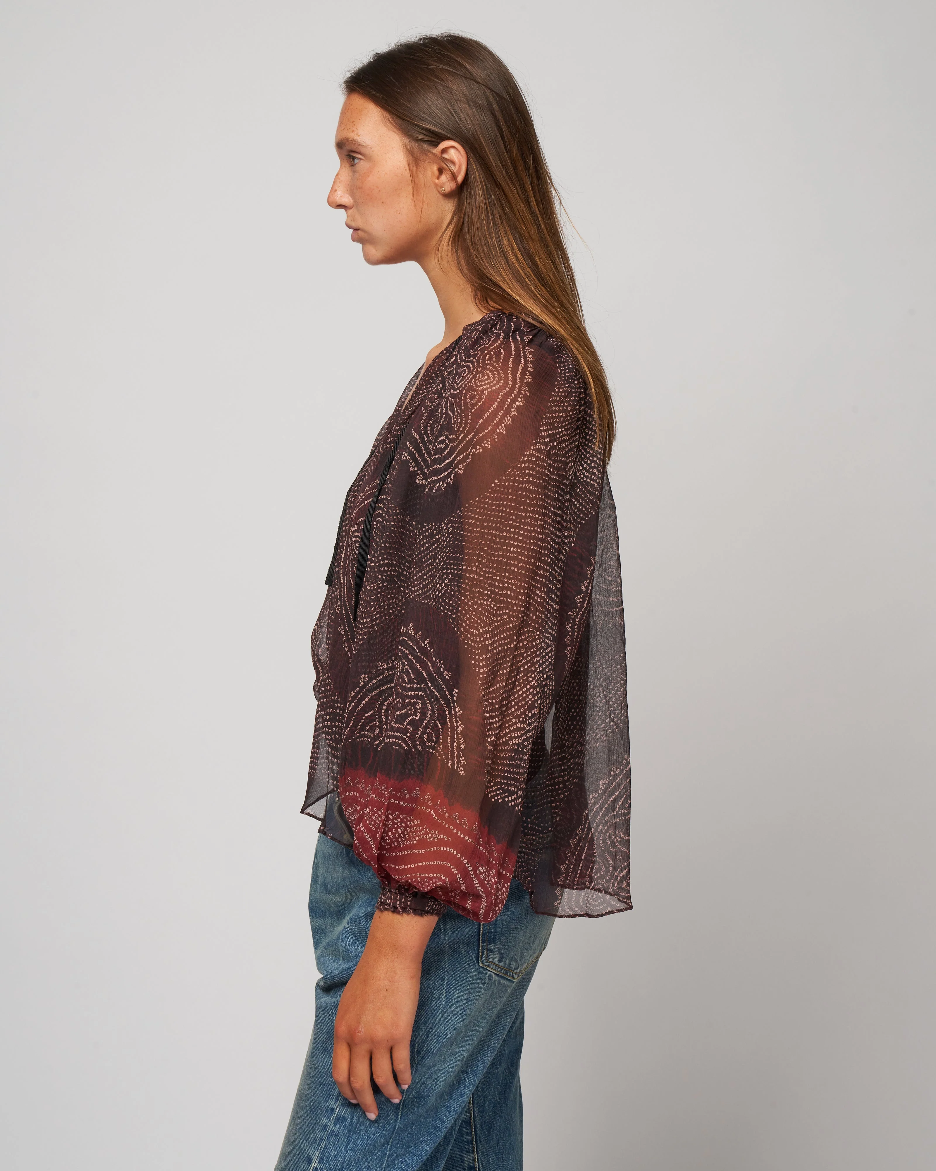 pauline blouse - garnet - Image 3