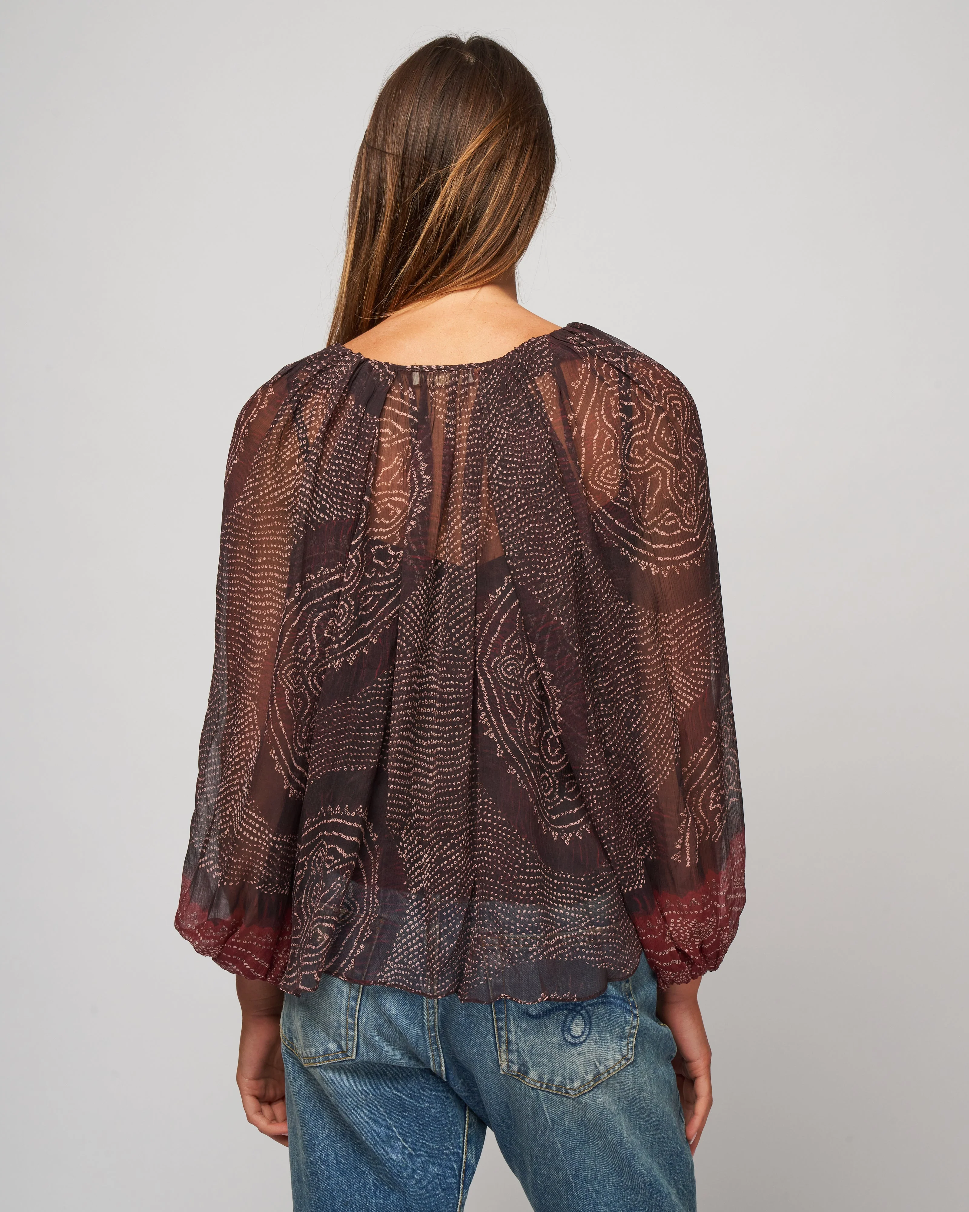 pauline blouse - garnet - Image 4