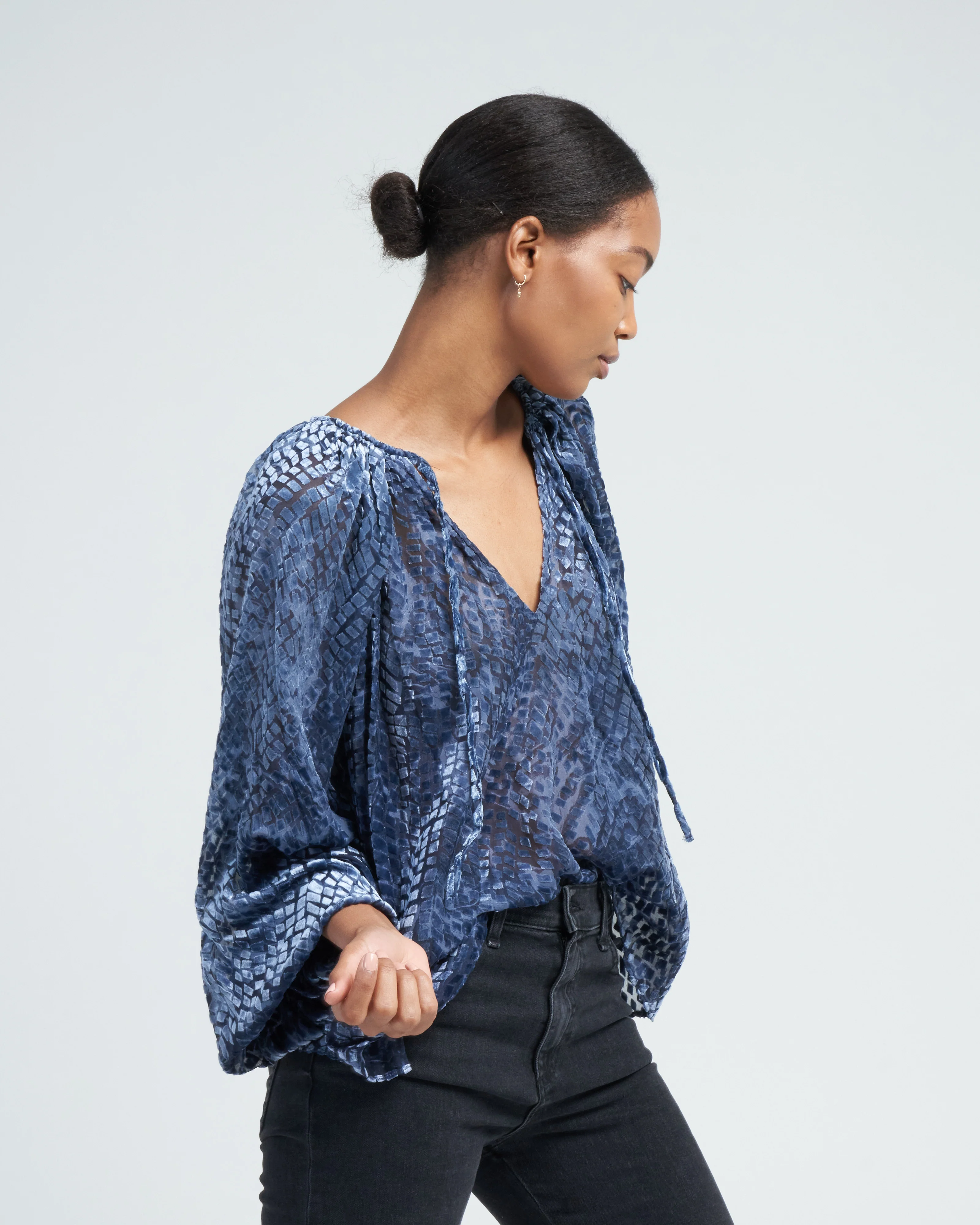 pauline blouse - marine - Image 3