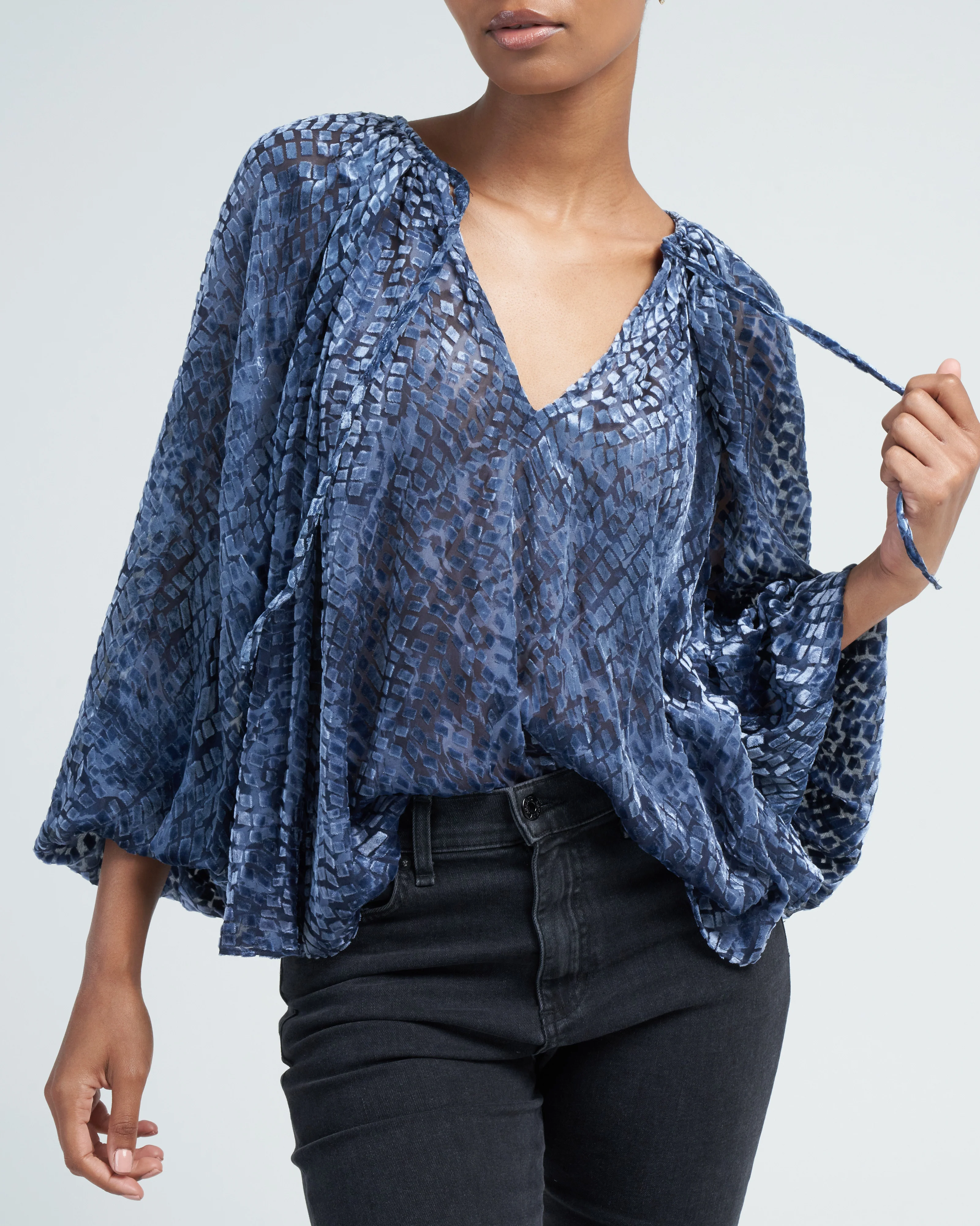 pauline blouse - marine - Image 5