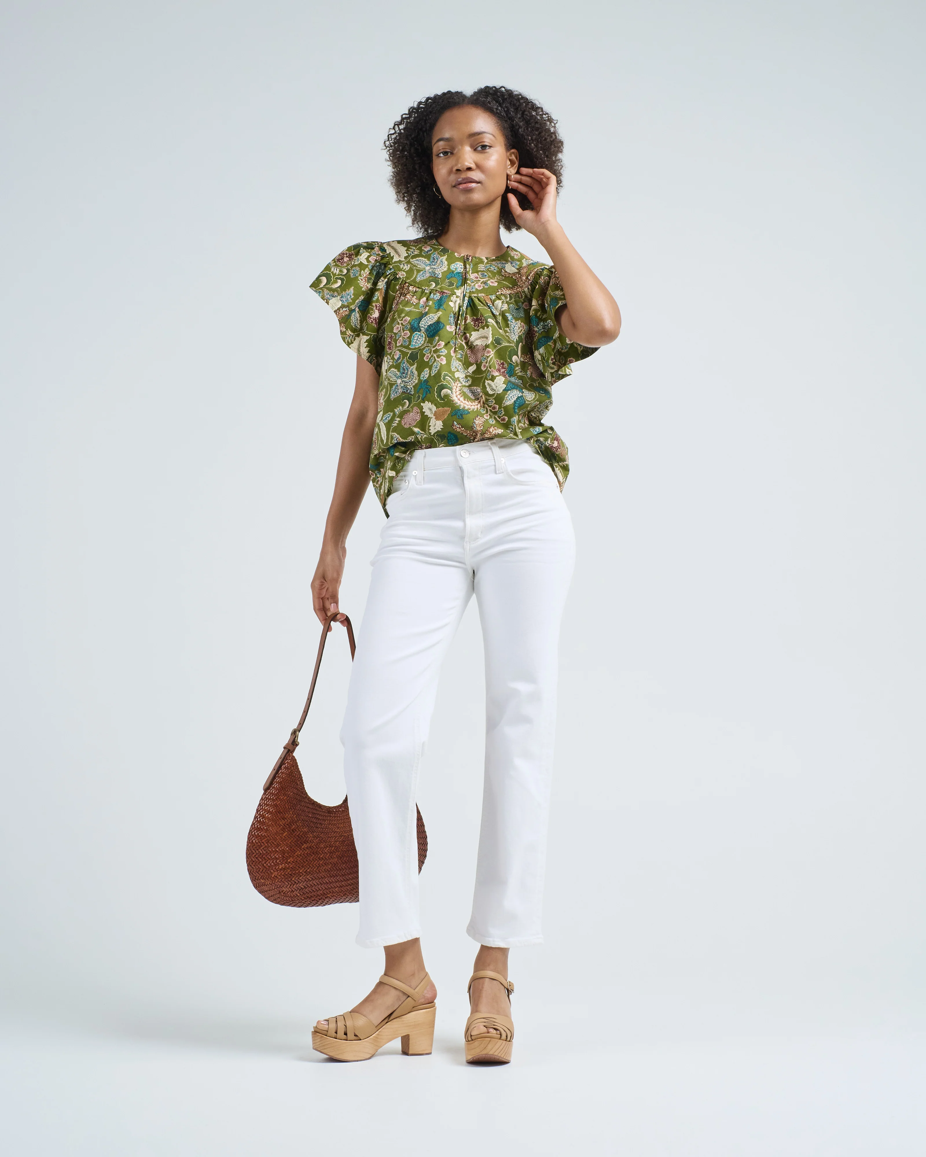 perline flutter sleeve blouse - Image 2