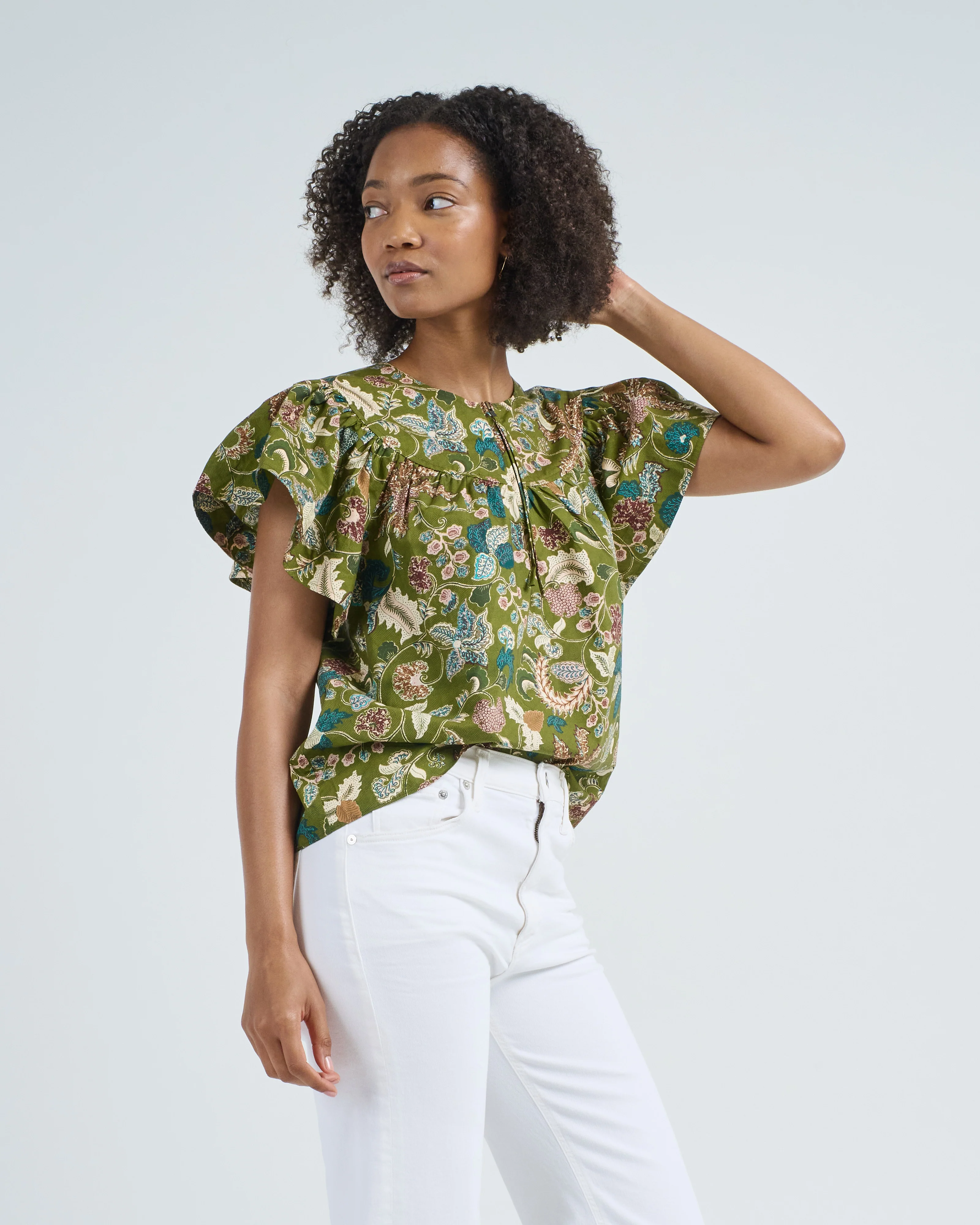 perline flutter sleeve blouse - Image 3