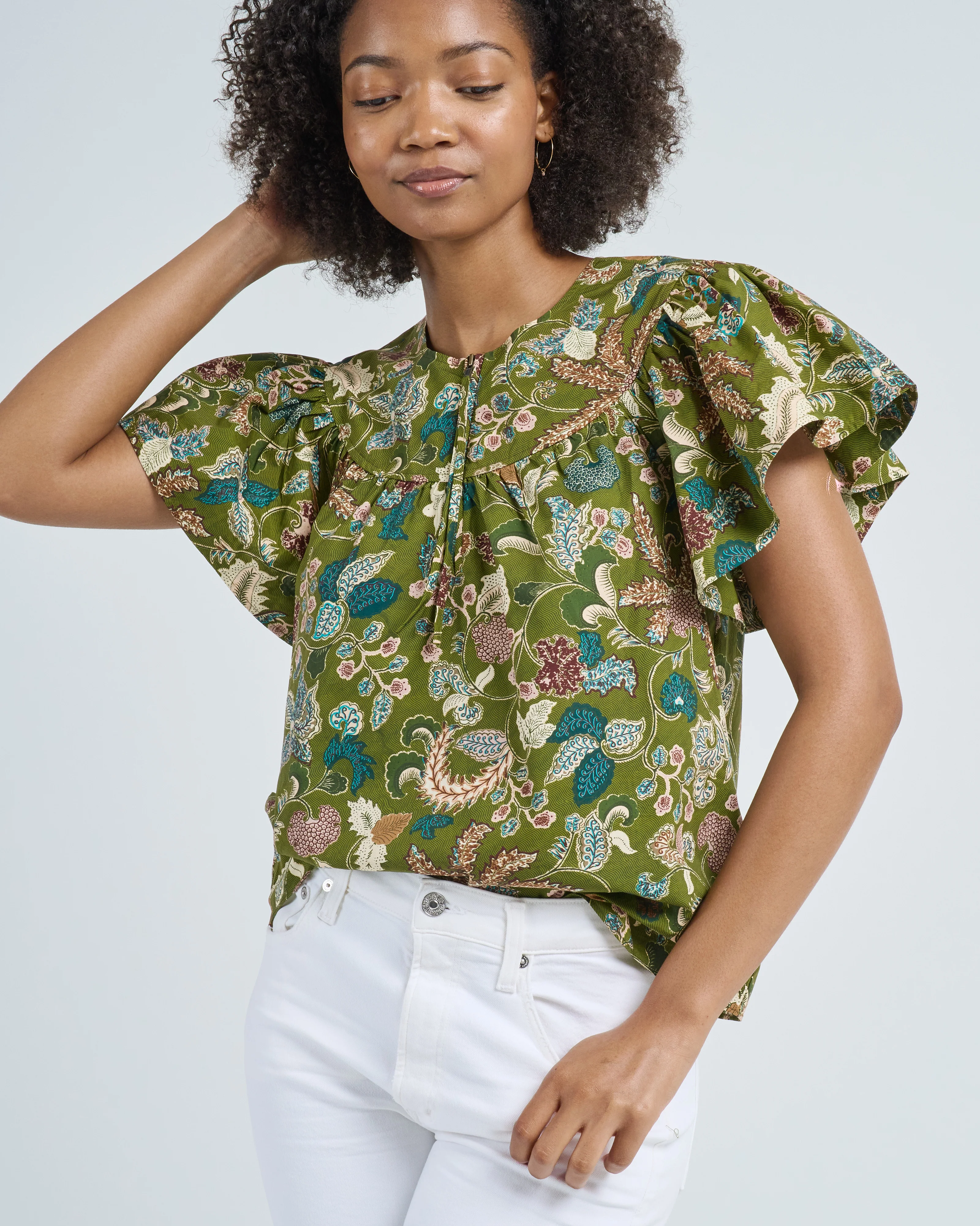 perline flutter sleeve blouse - Image 5