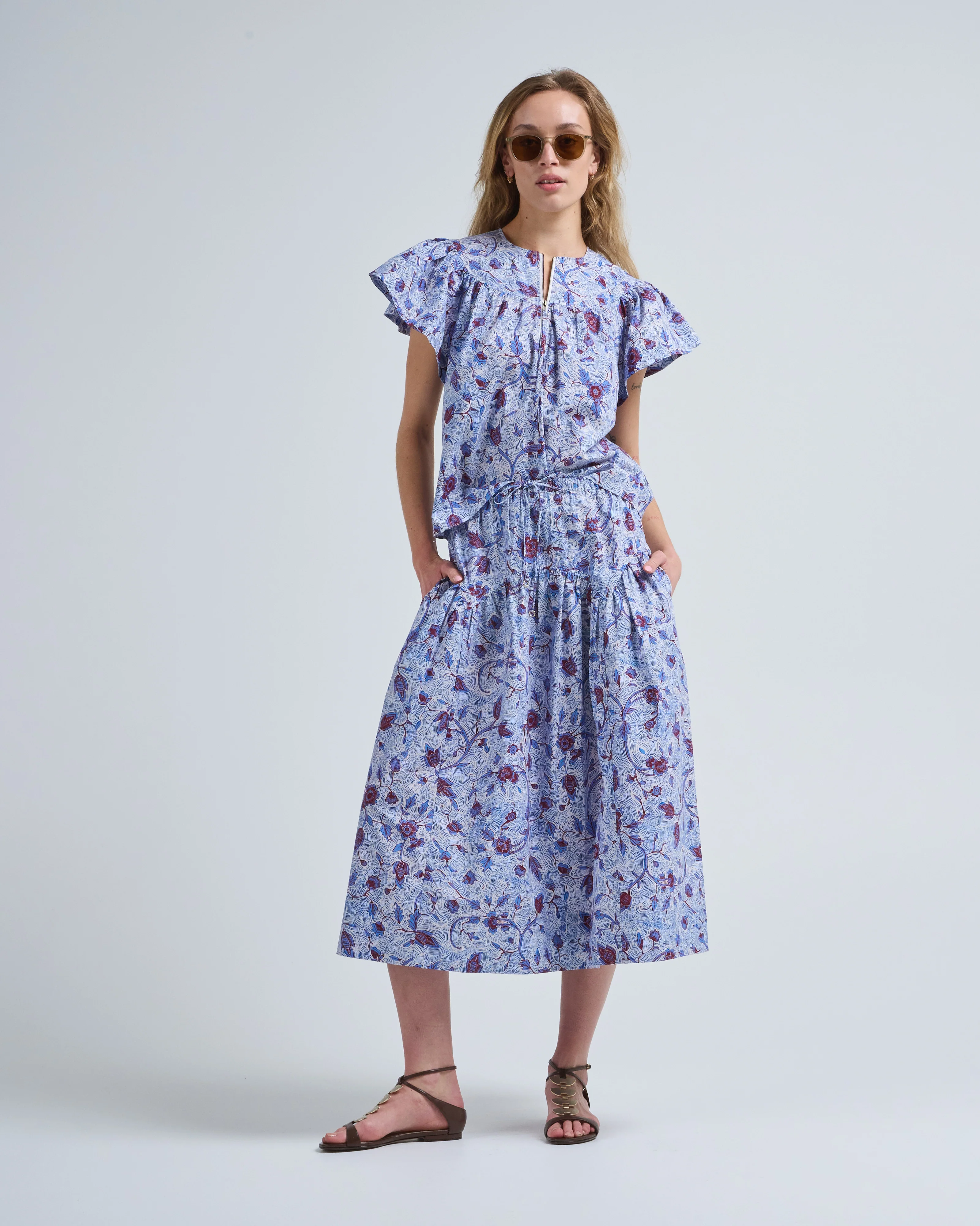 perline short sleeve cotton blouse - Image 3
