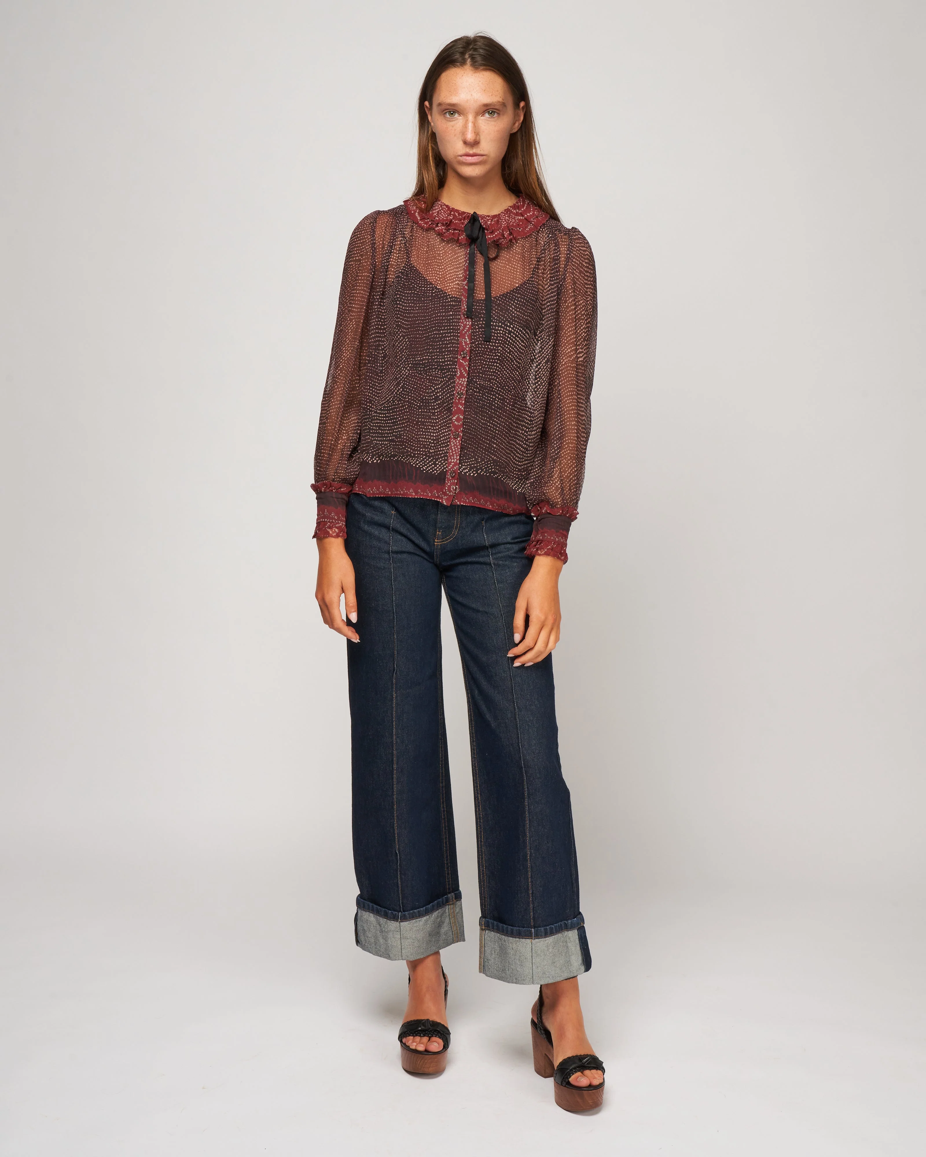 pippa blouse - garnet - Image 2