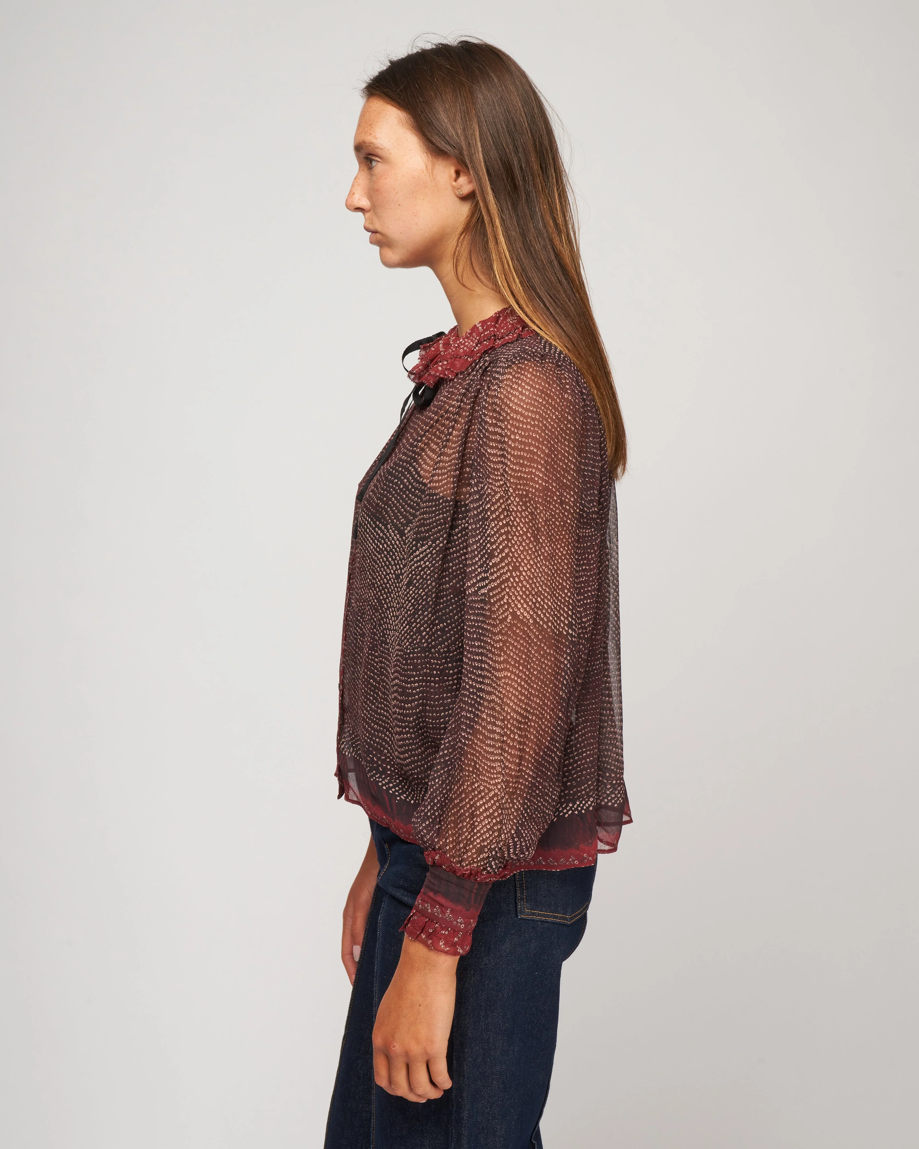 pippa blouse - garnet - Image 3