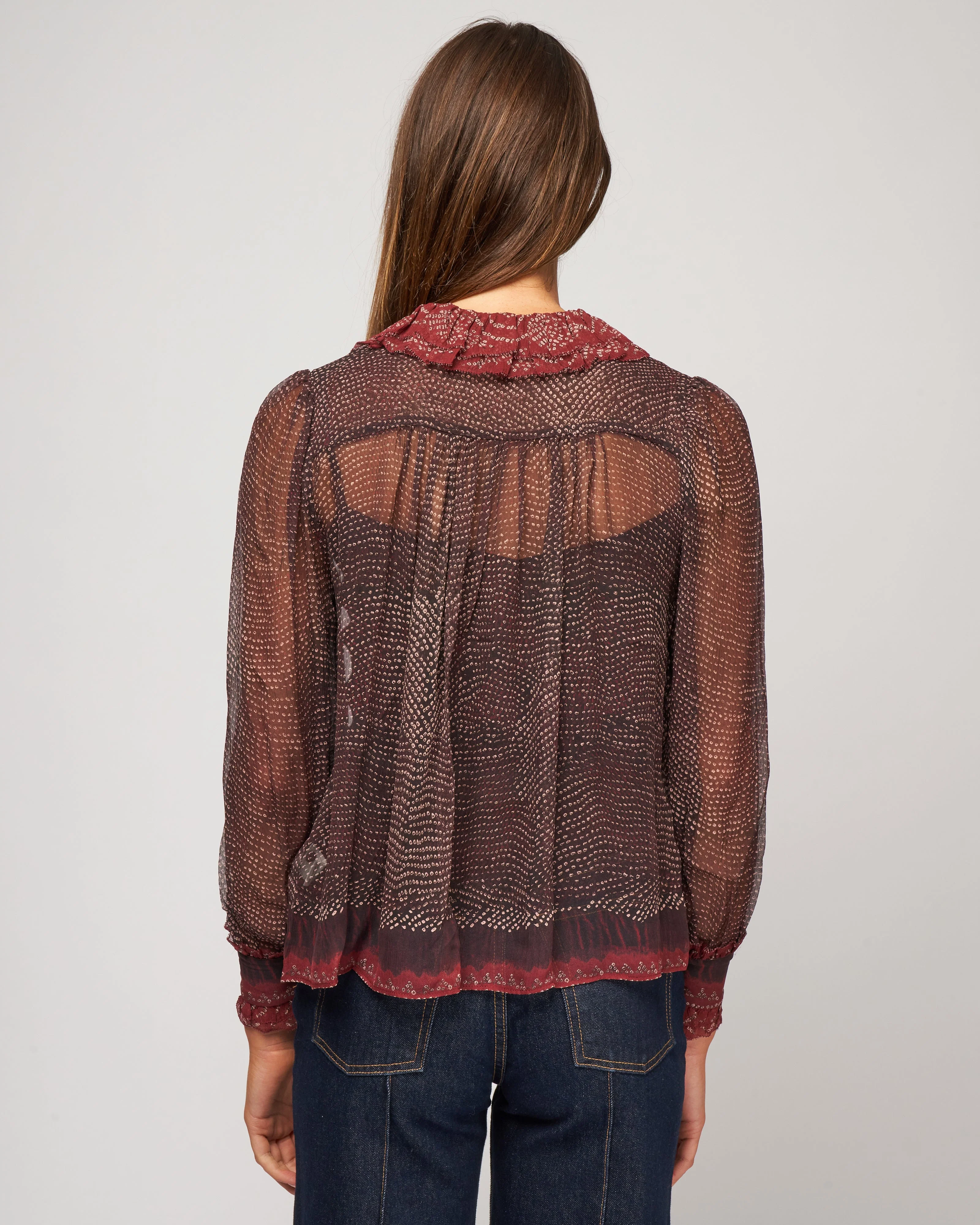 pippa blouse - garnet - Image 4