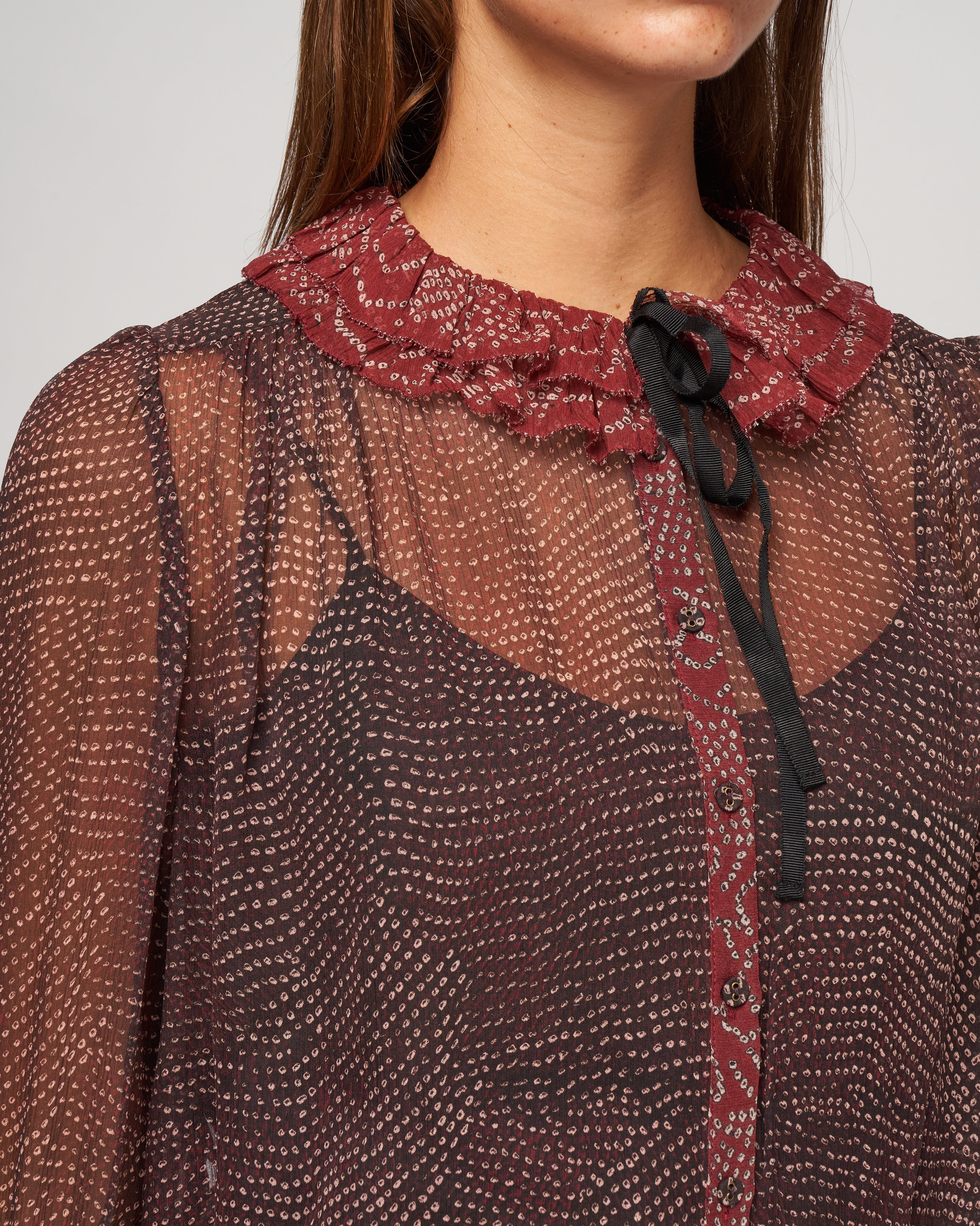 pippa blouse - garnet - Image 5