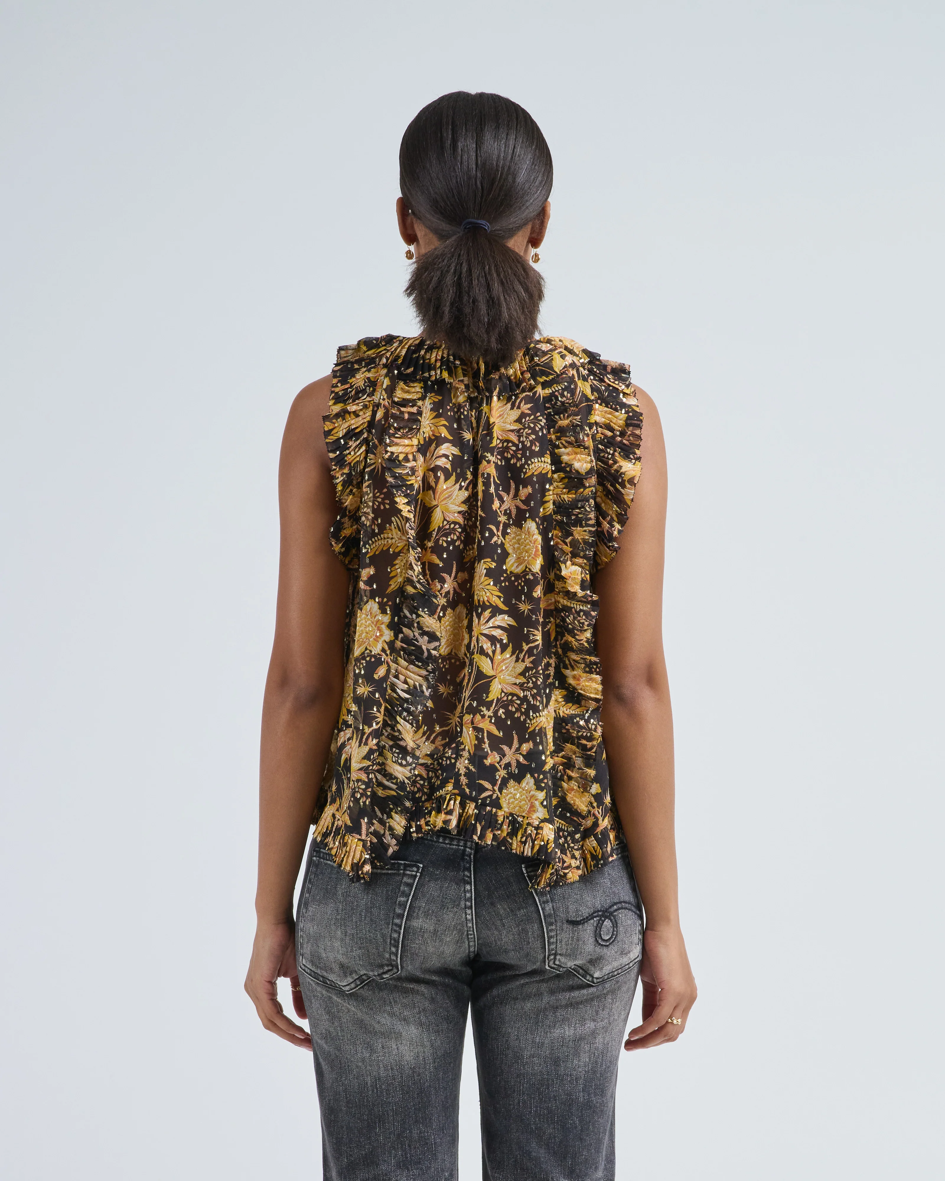 sabra cascading ruffle top - Image 4