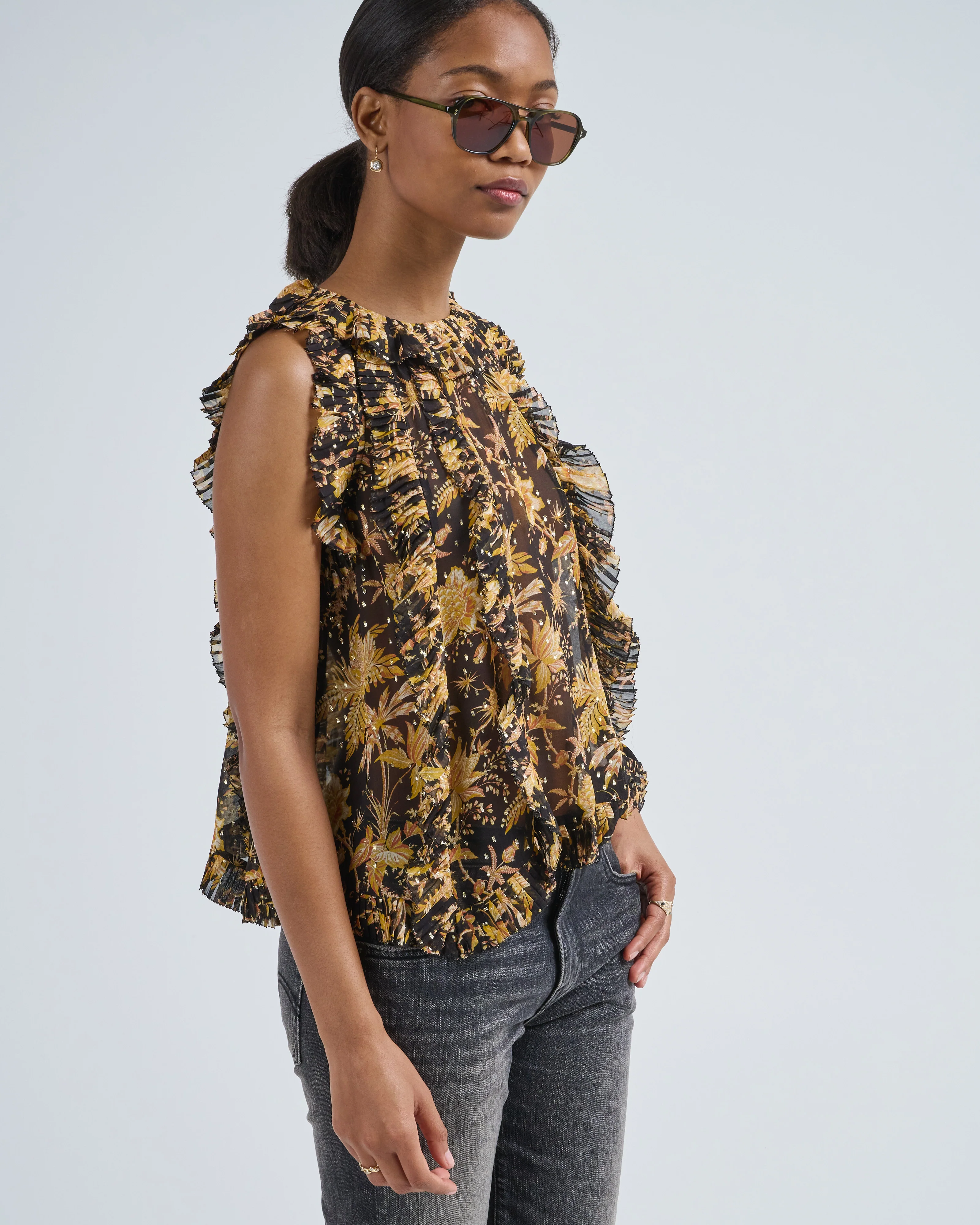 sabra cascading ruffle top - Image 5