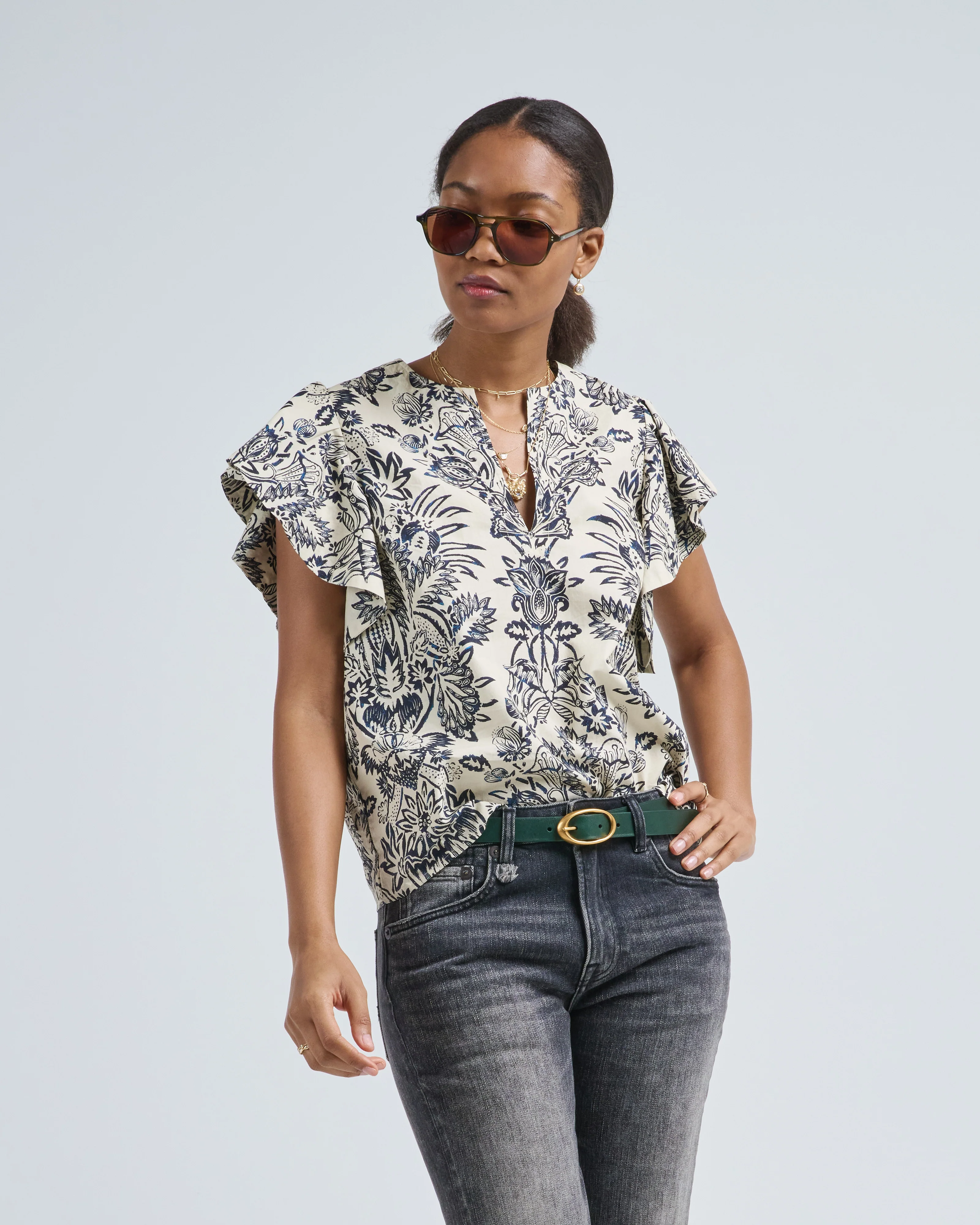 severine flutter sleeve top - Image 2
