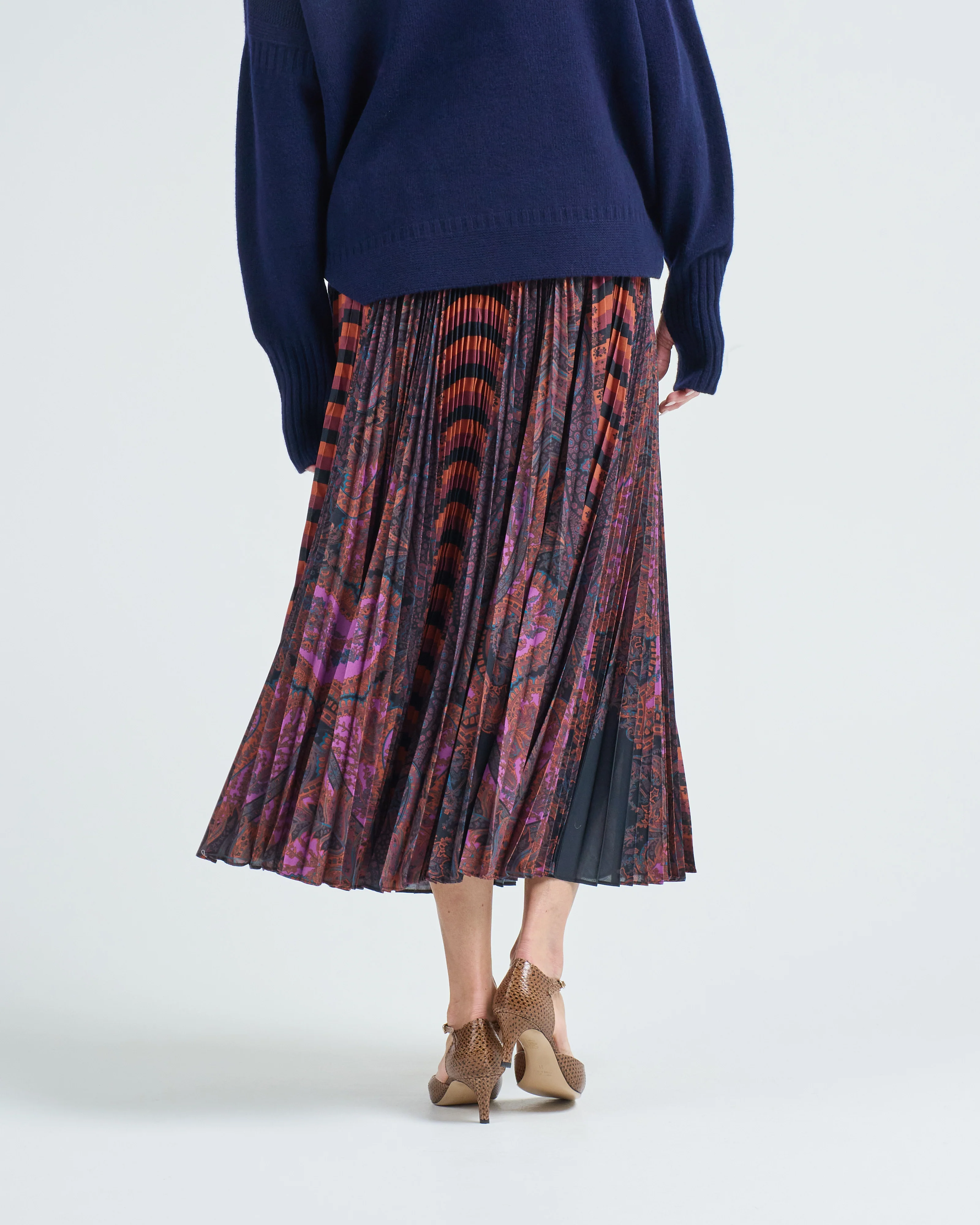 shayna high waist pleated midi skirt - Image 3