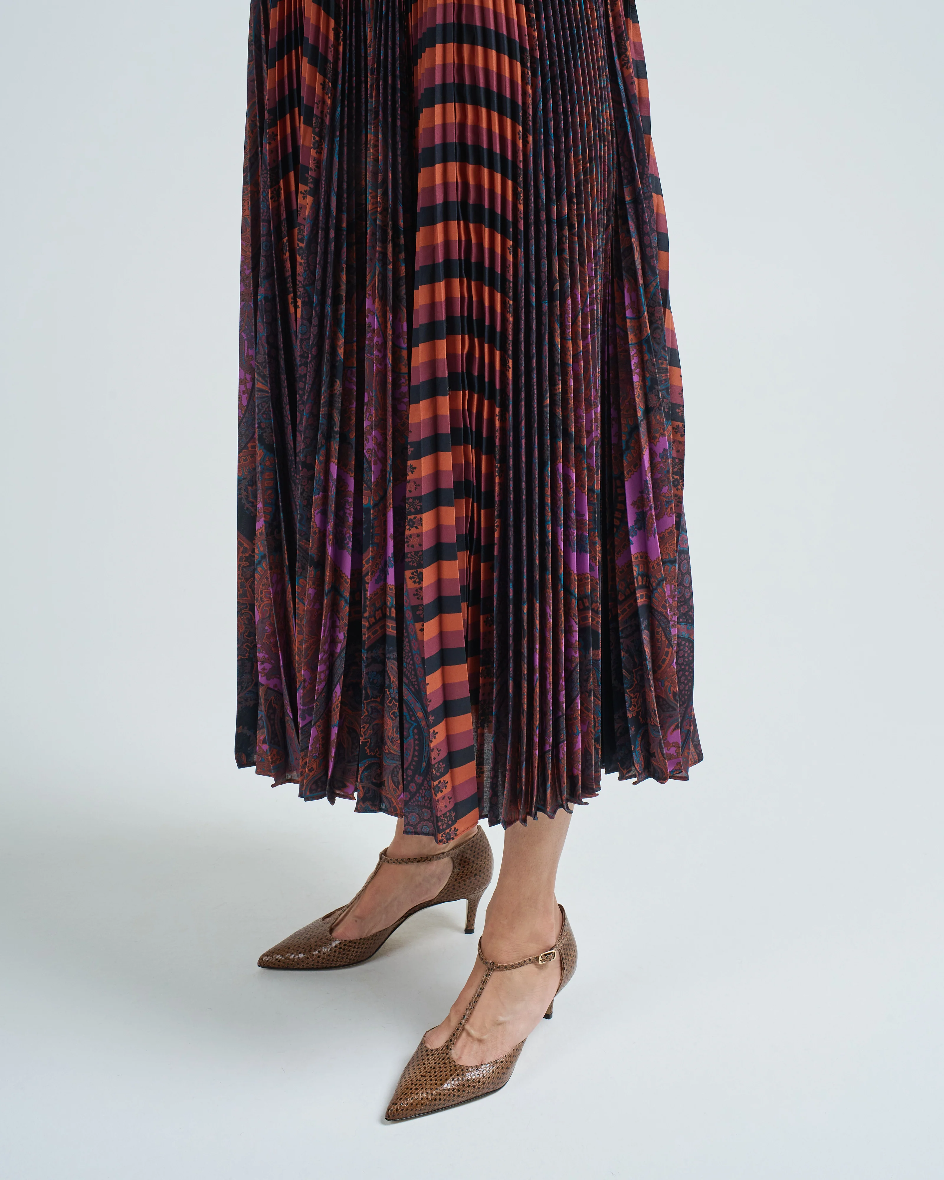 shayna high waist pleated midi skirt - Image 4