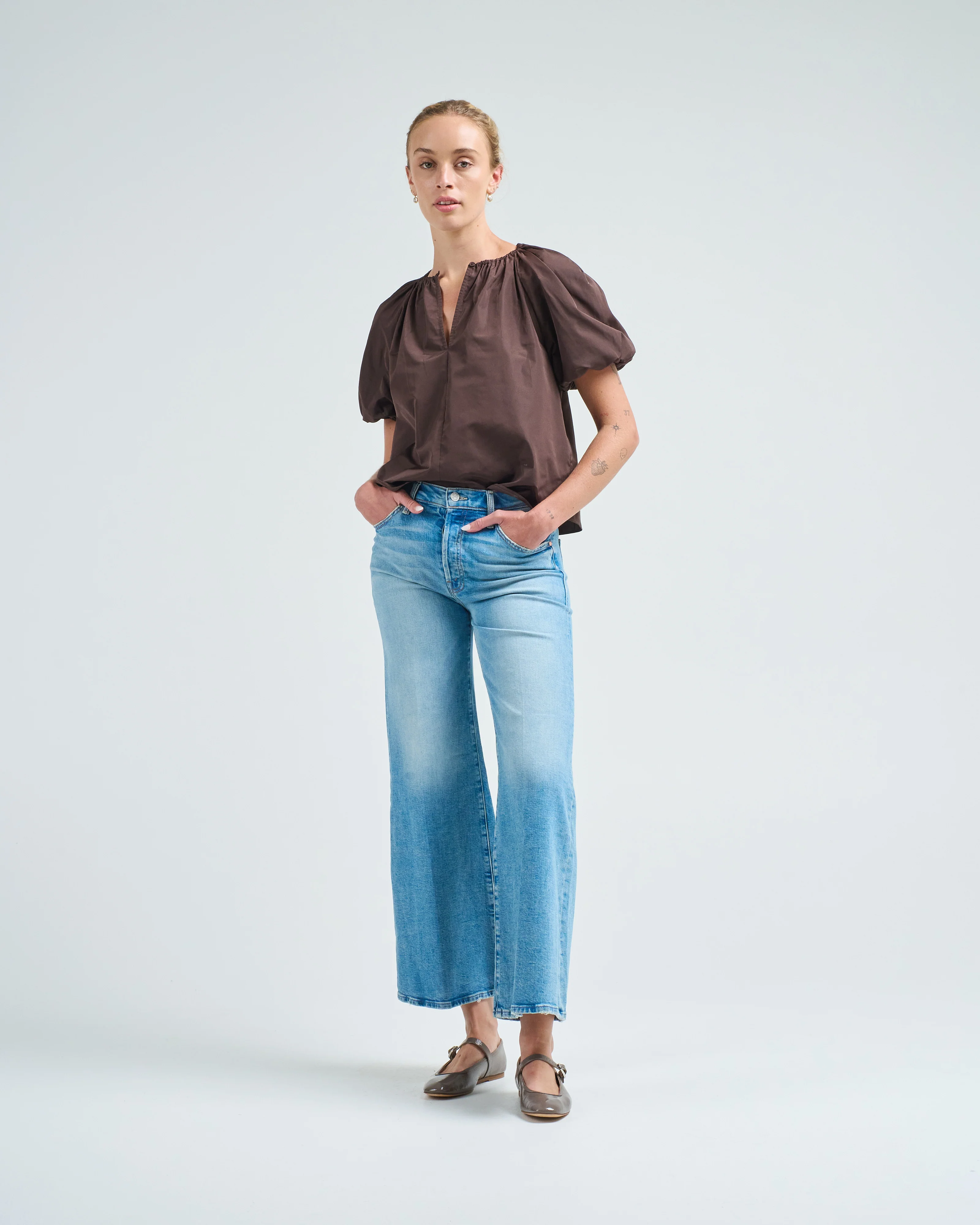 talie silk short sleeve blouse - Image 2
