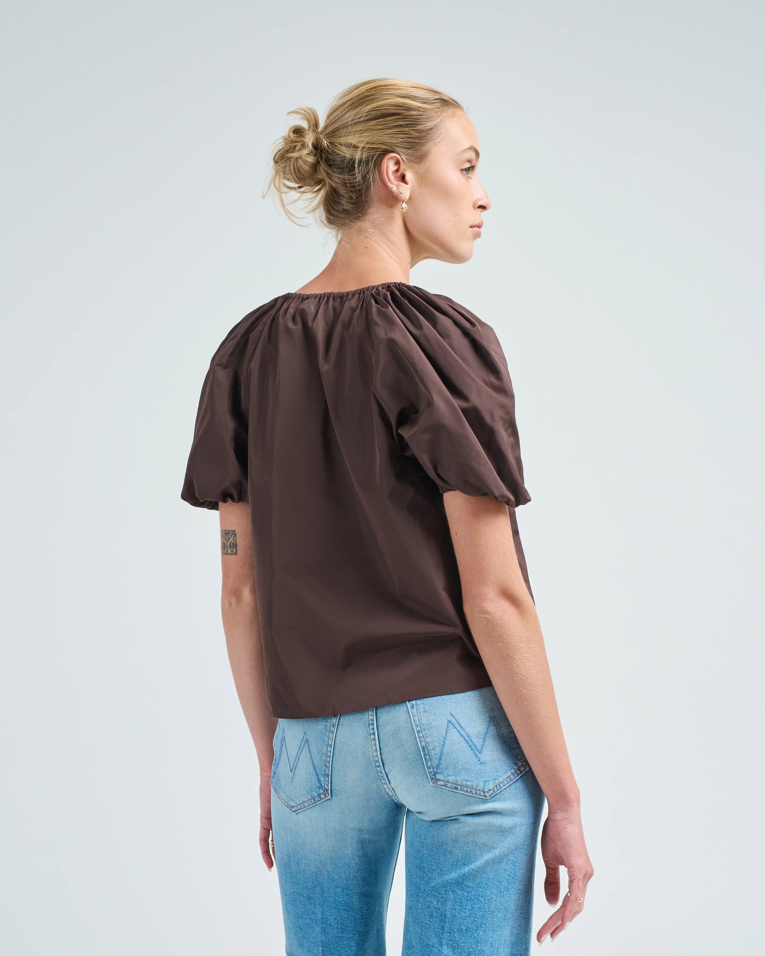 talie silk short sleeve blouse - Image 4