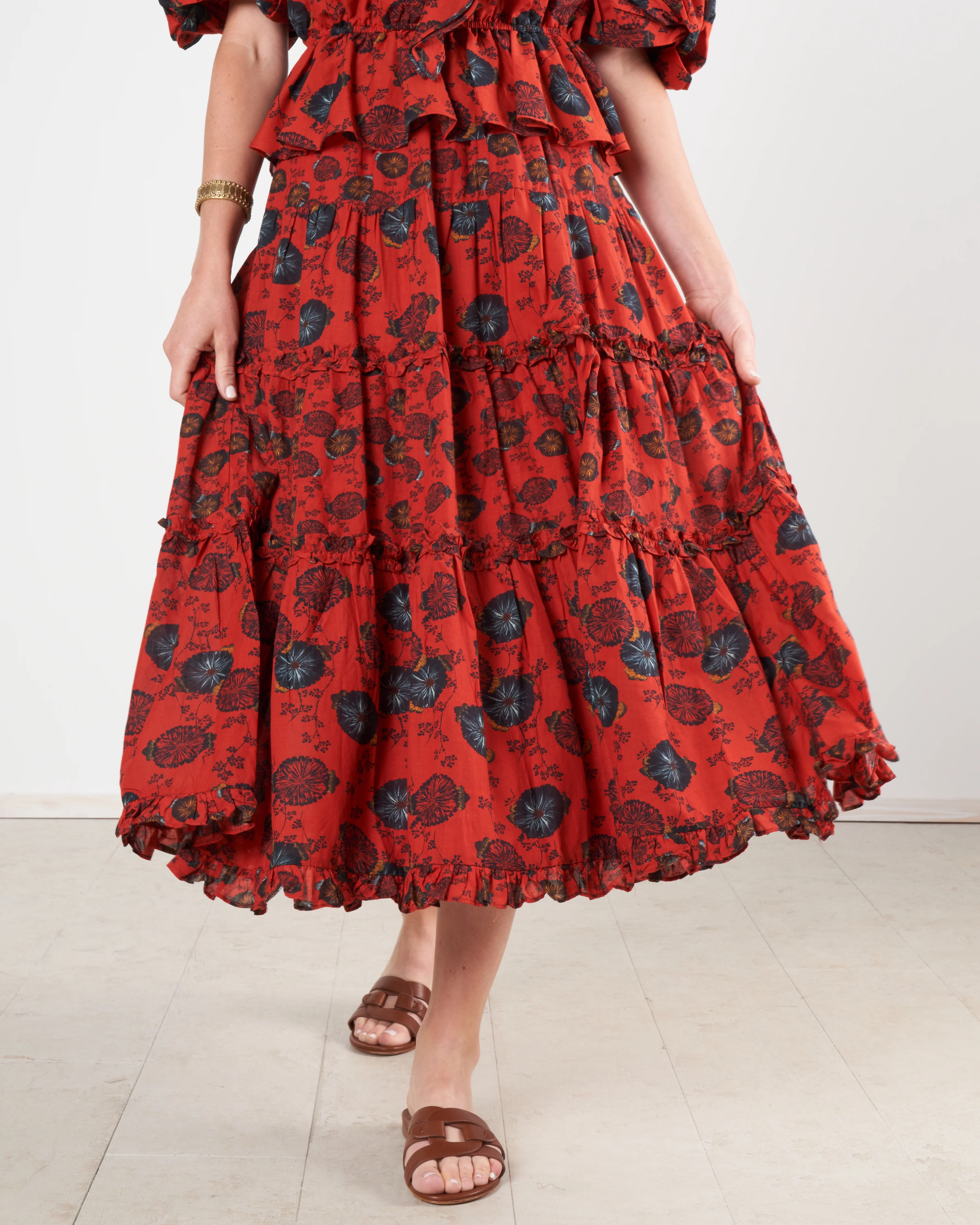 tulia skirt - poppy floral pof