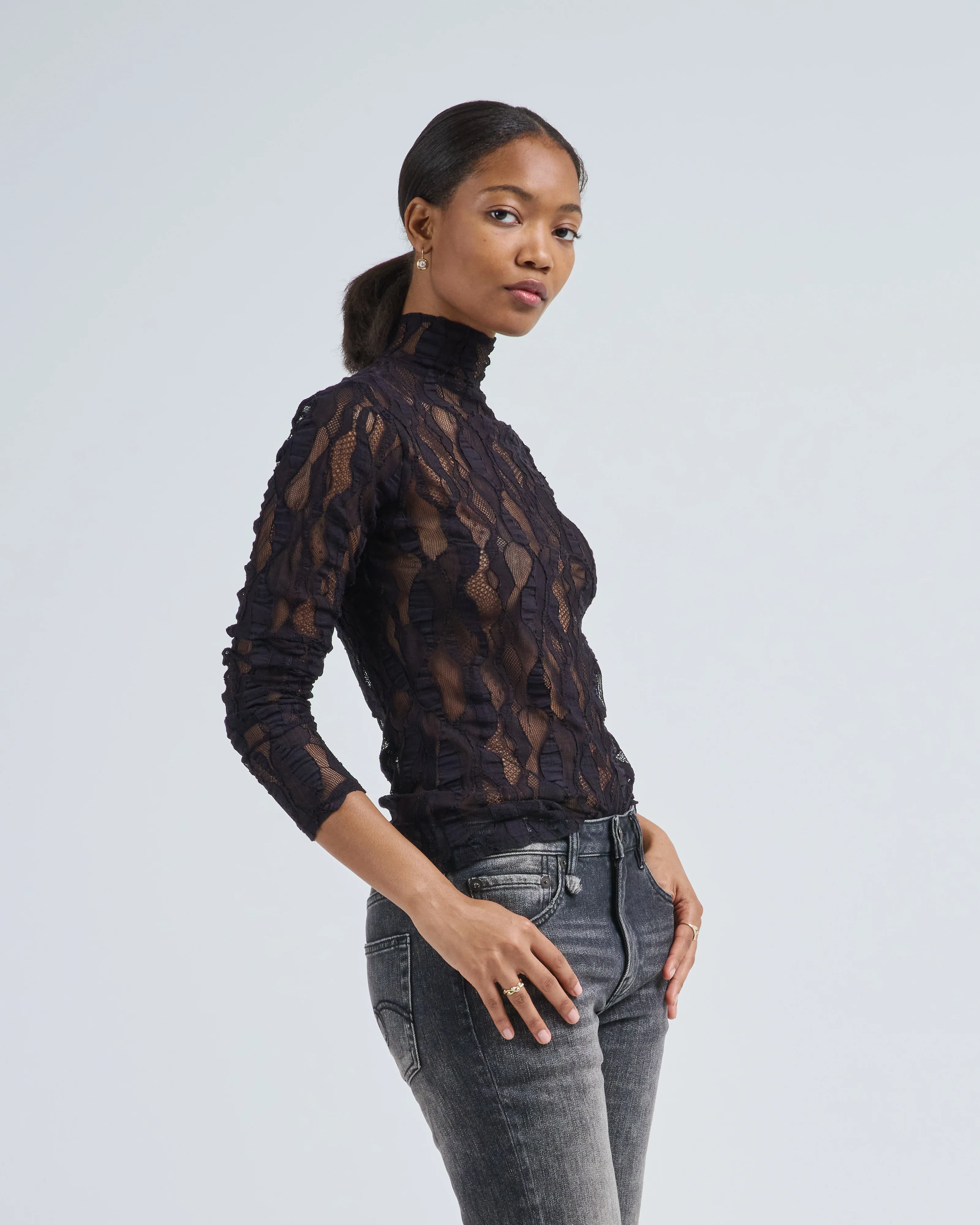 ulyssa long sleeve turtleneck top - Image 4
