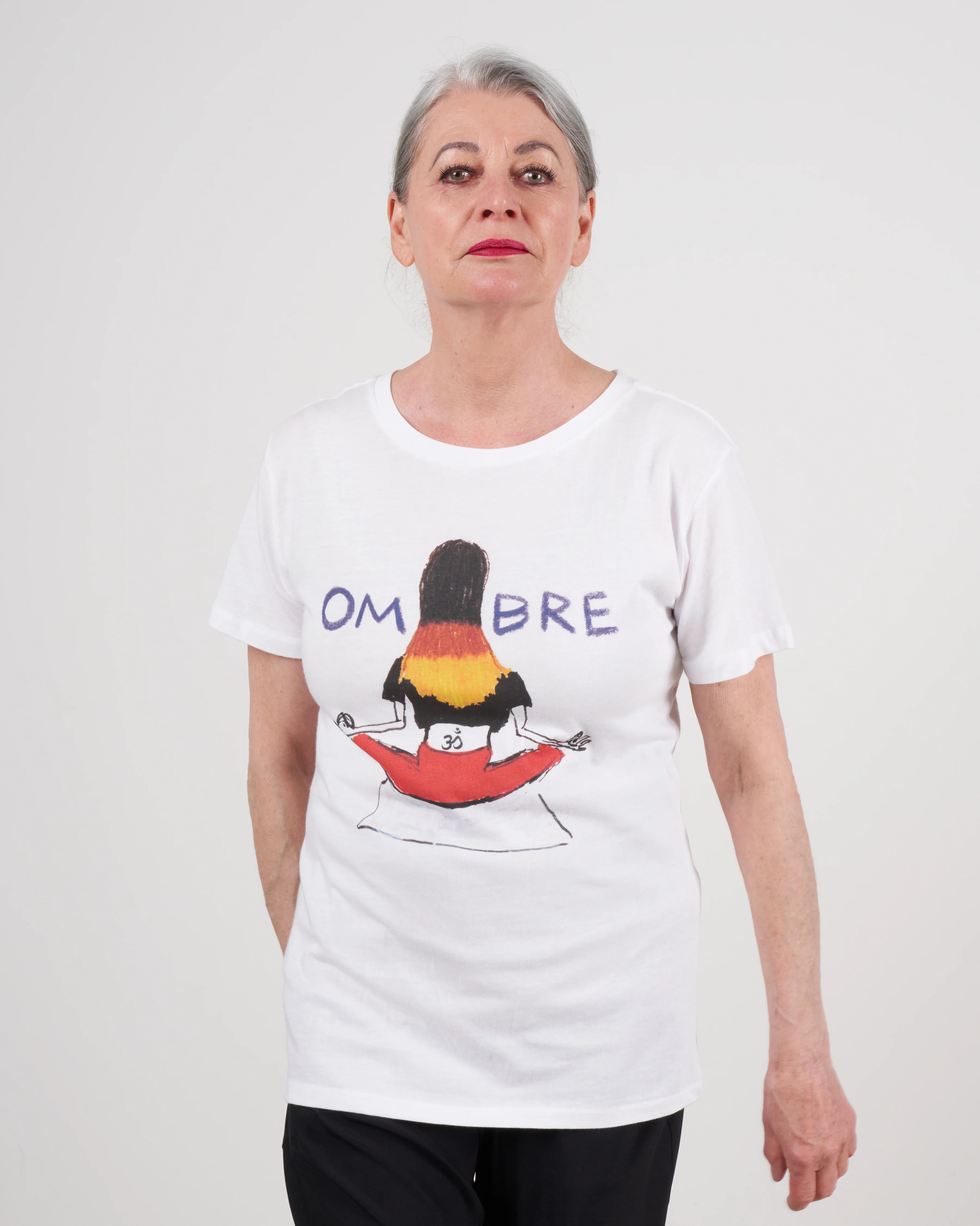 white tee - ombre - Image 2