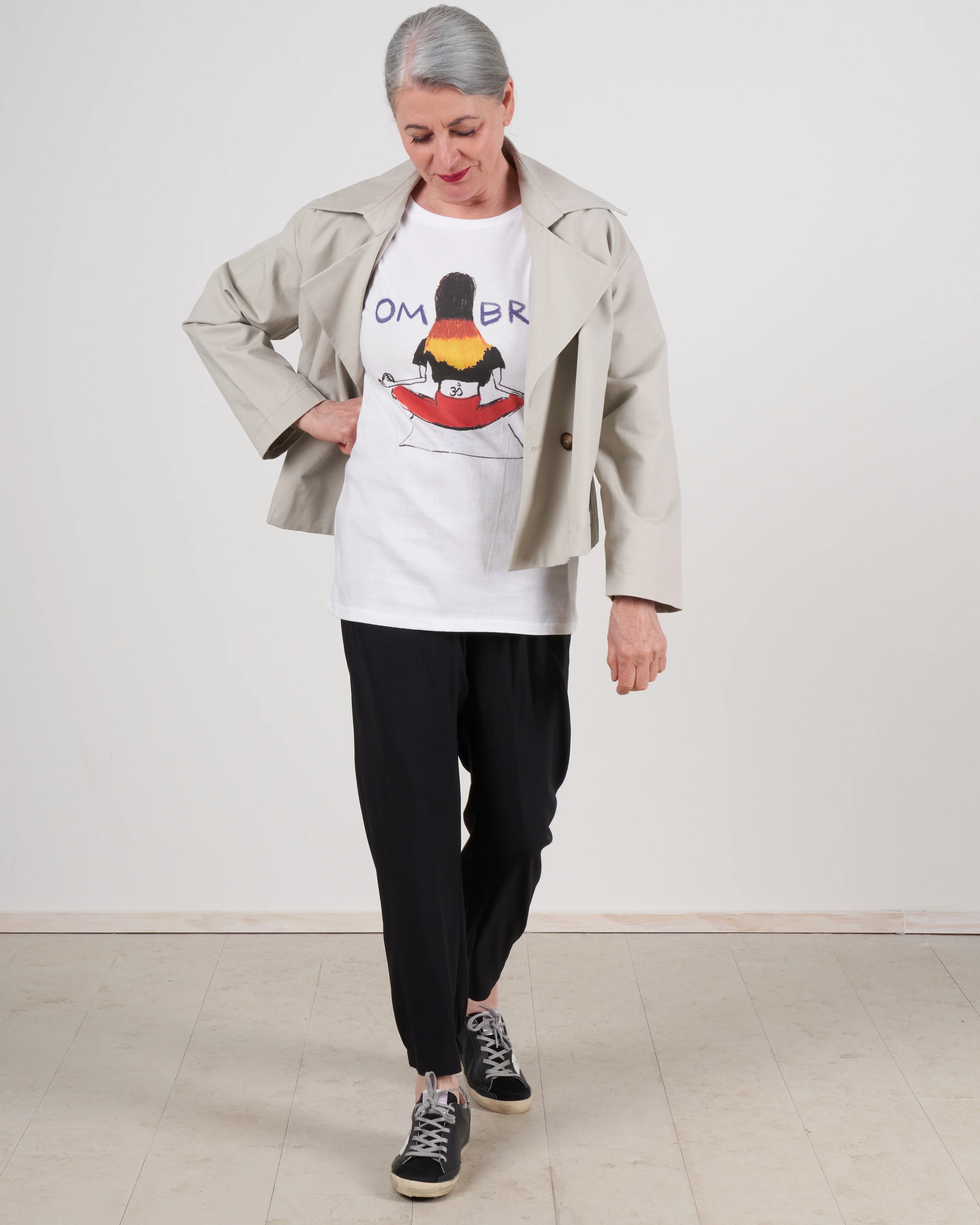 white tee - ombre - Image 3