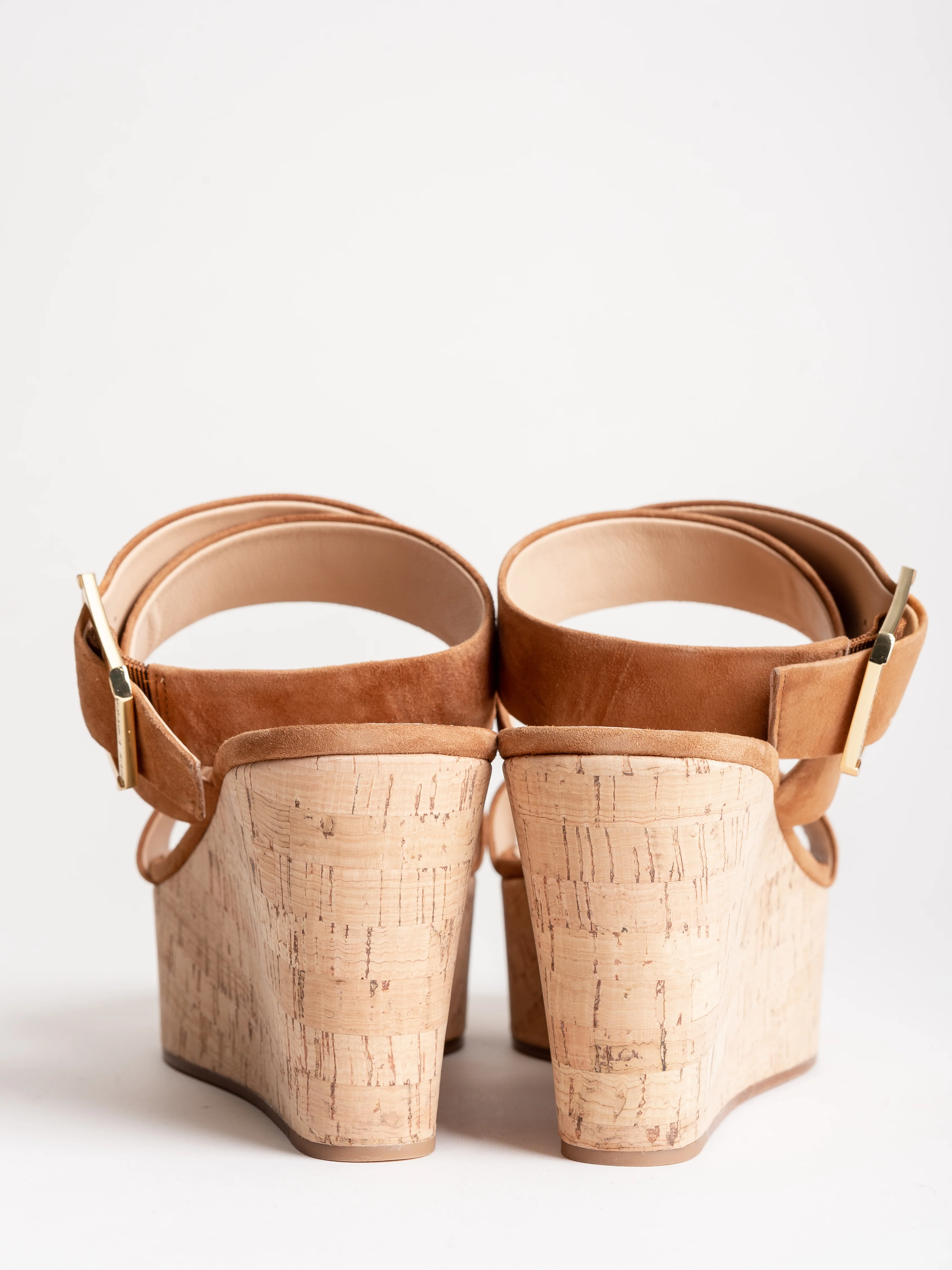 suede & cork wedge - pecan - Image 10