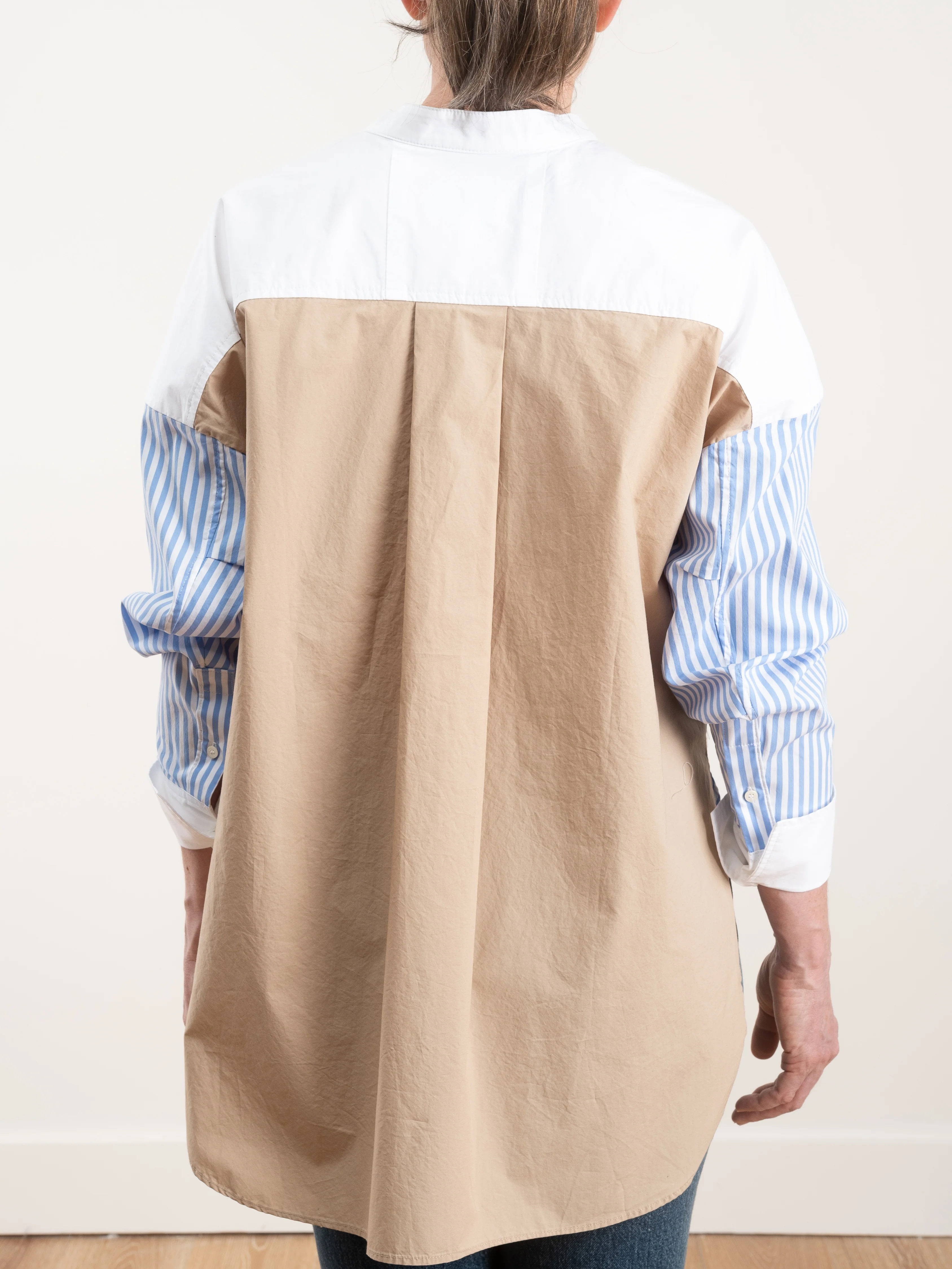 banded collar shirt - tricolor - Image 5