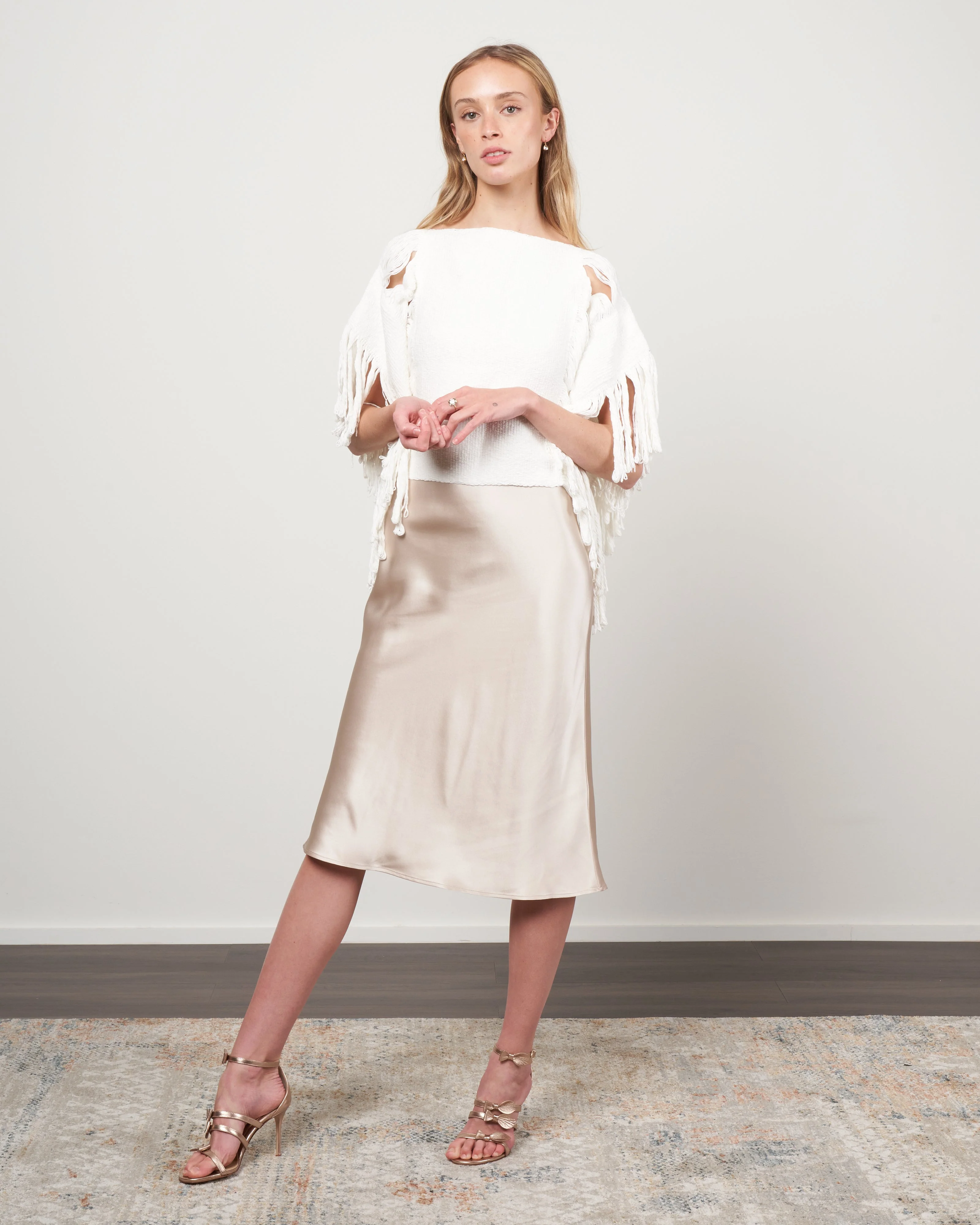 lacy crop top - ivory - Image 2