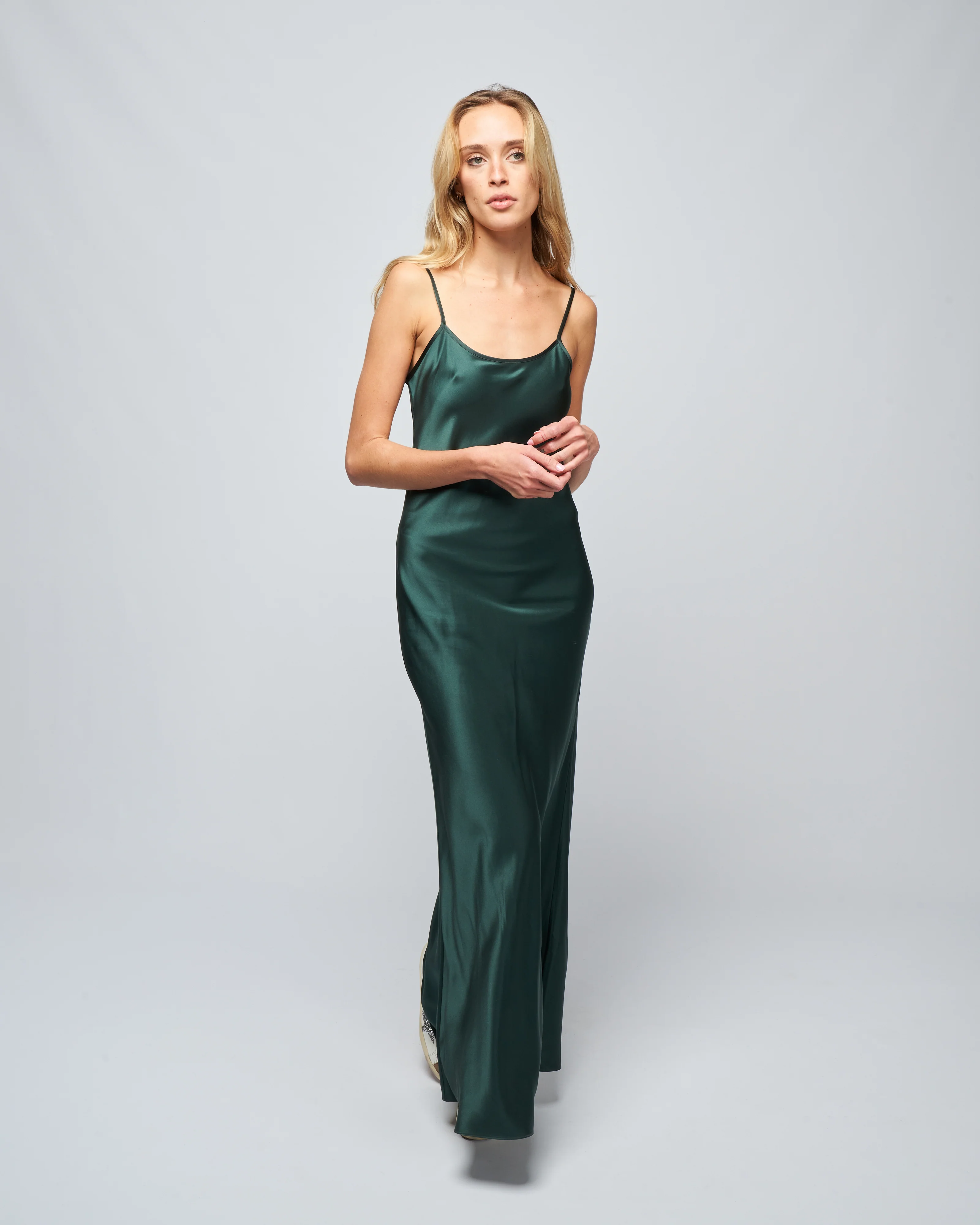 long slip dress - forest - Image 2