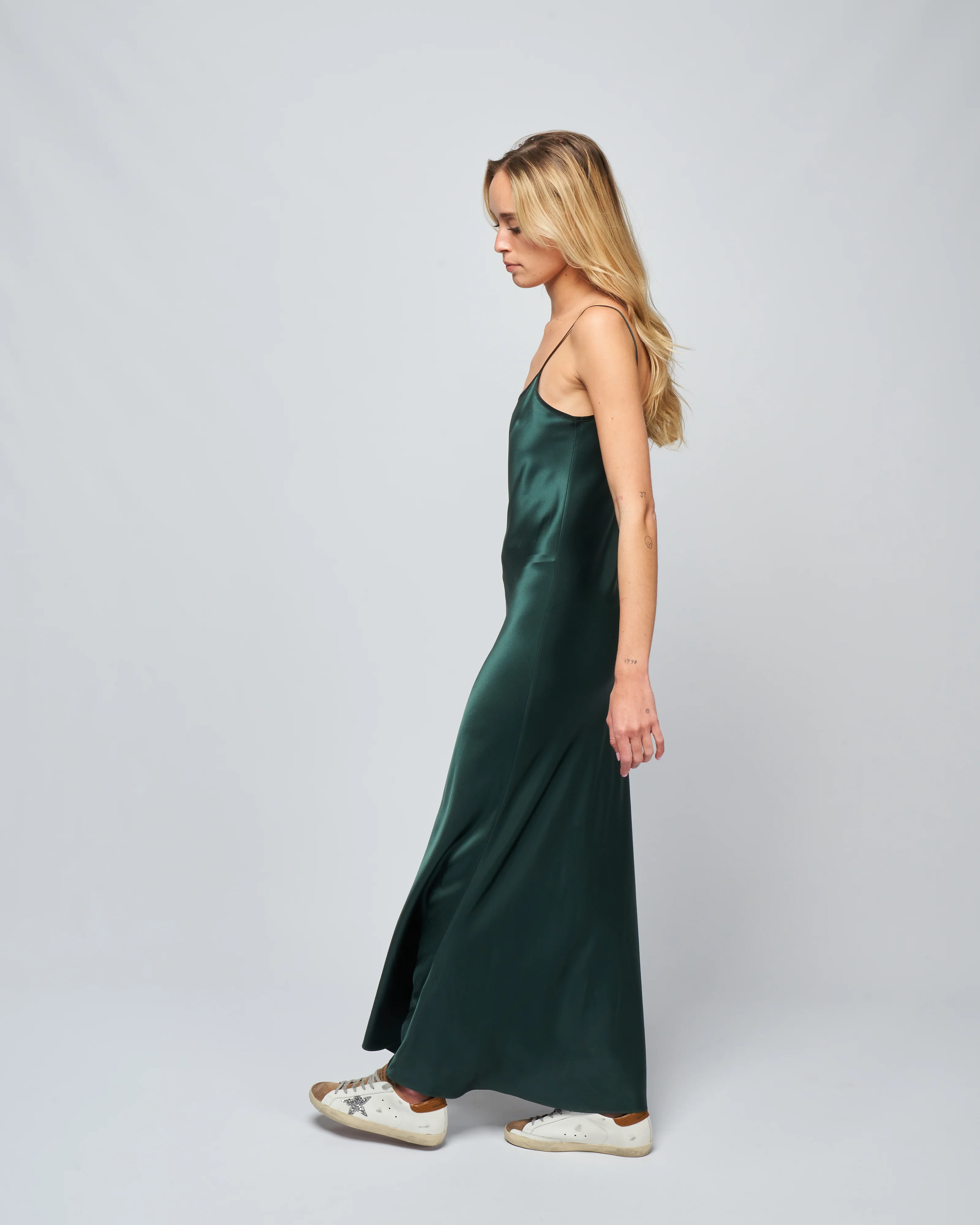 long slip dress - forest - Image 3