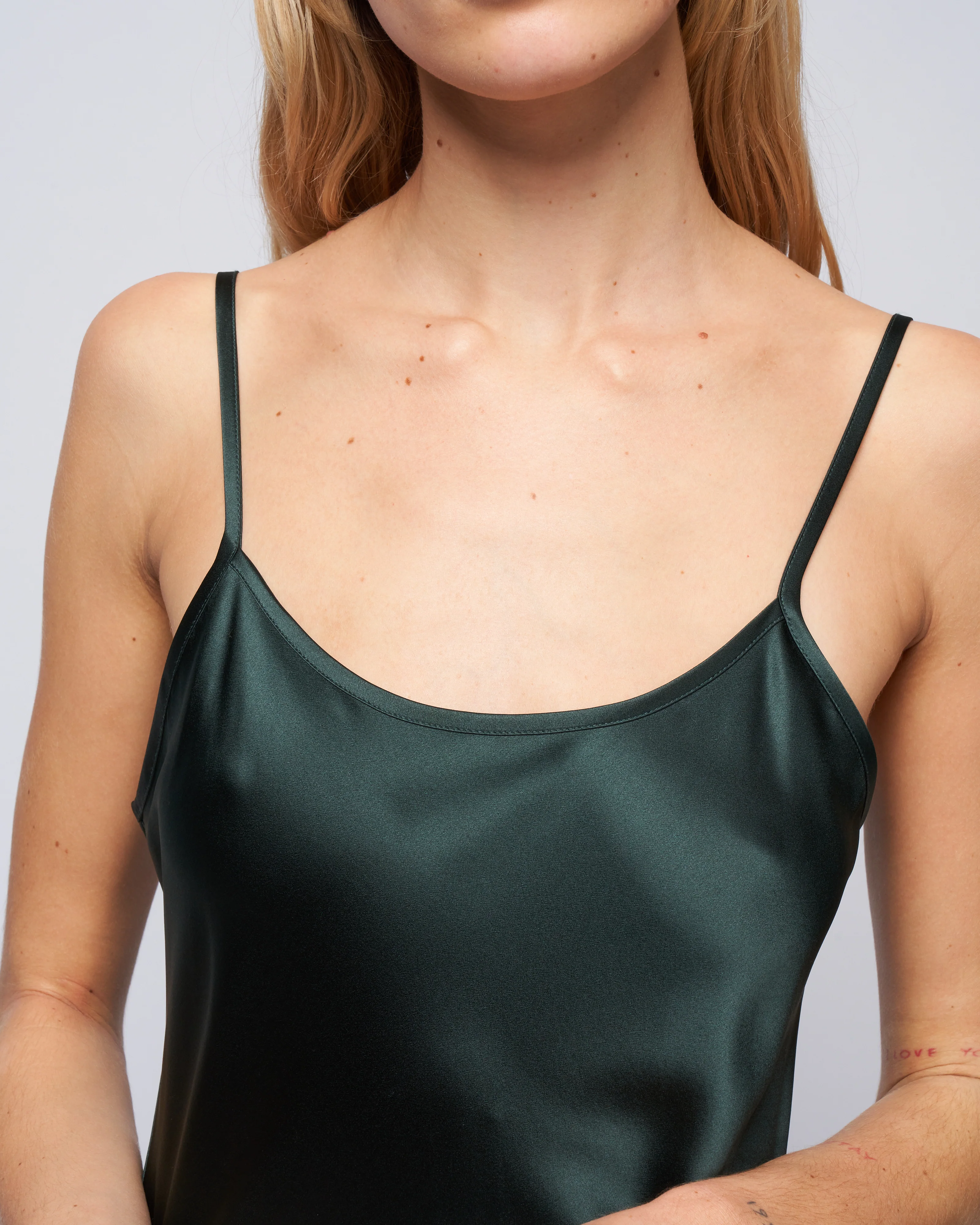 midi slip dress - forest - Image 5