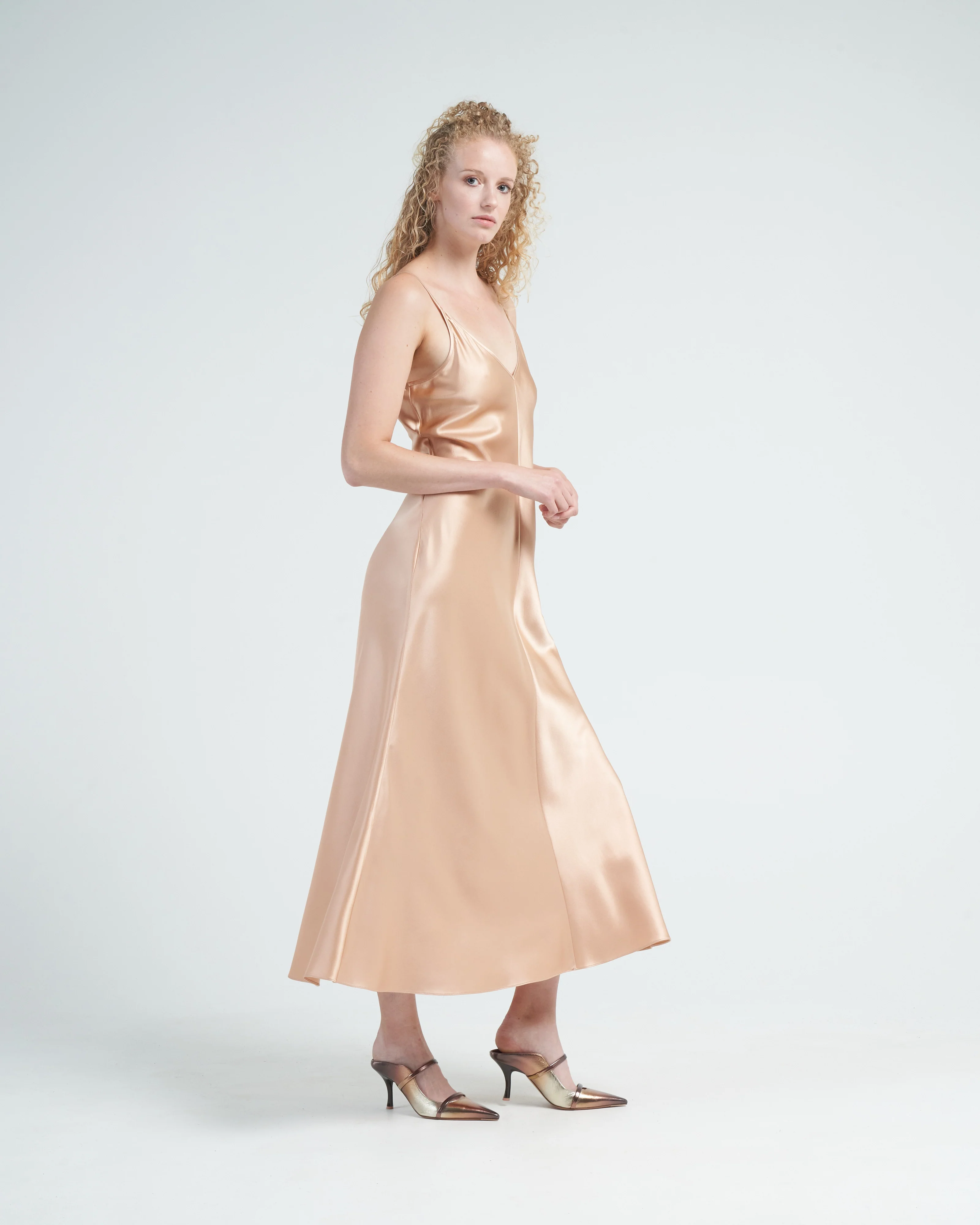 v-neck slip dress - Image 3