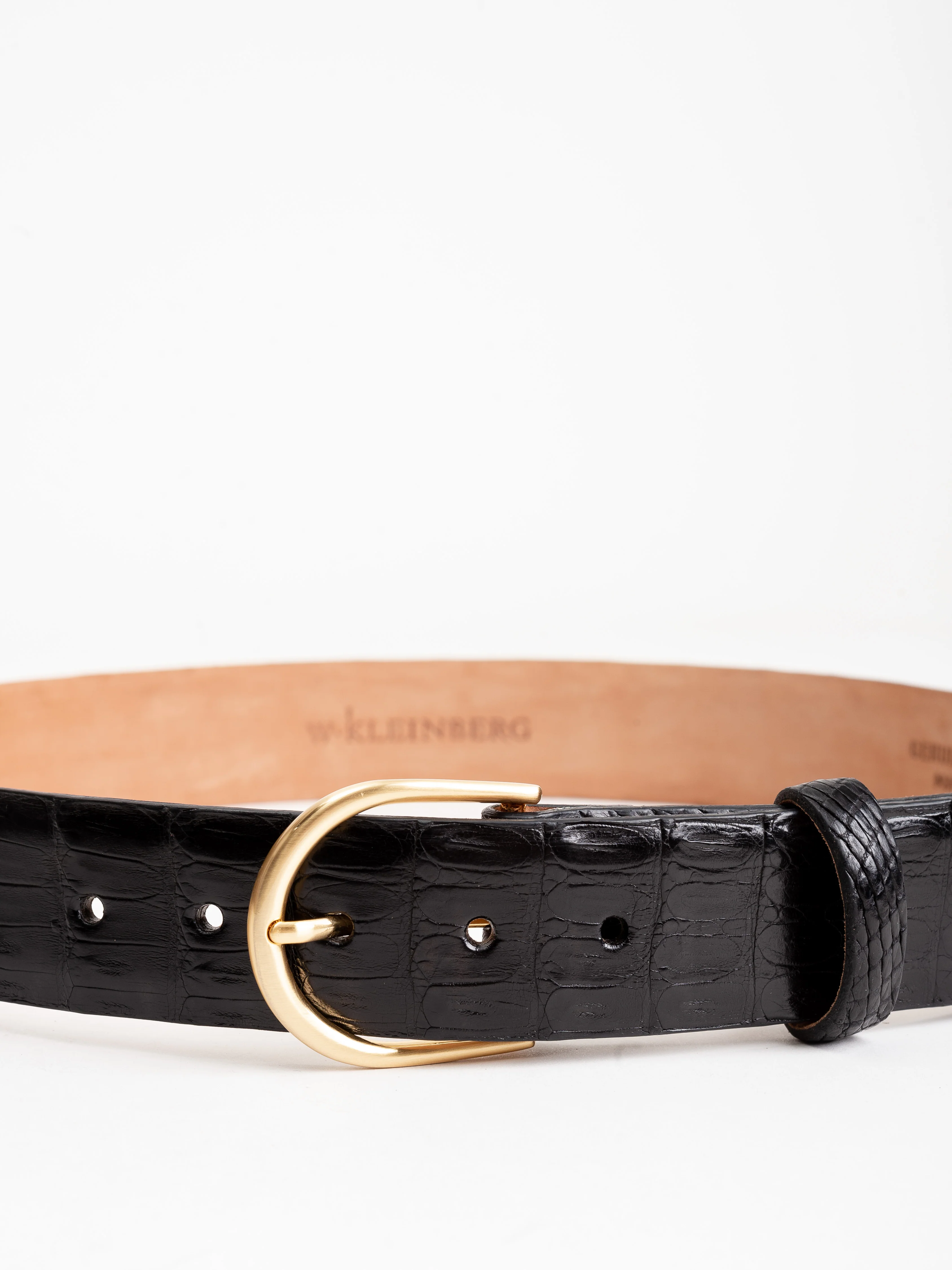 belt w/ brass buckle - black - Image 2