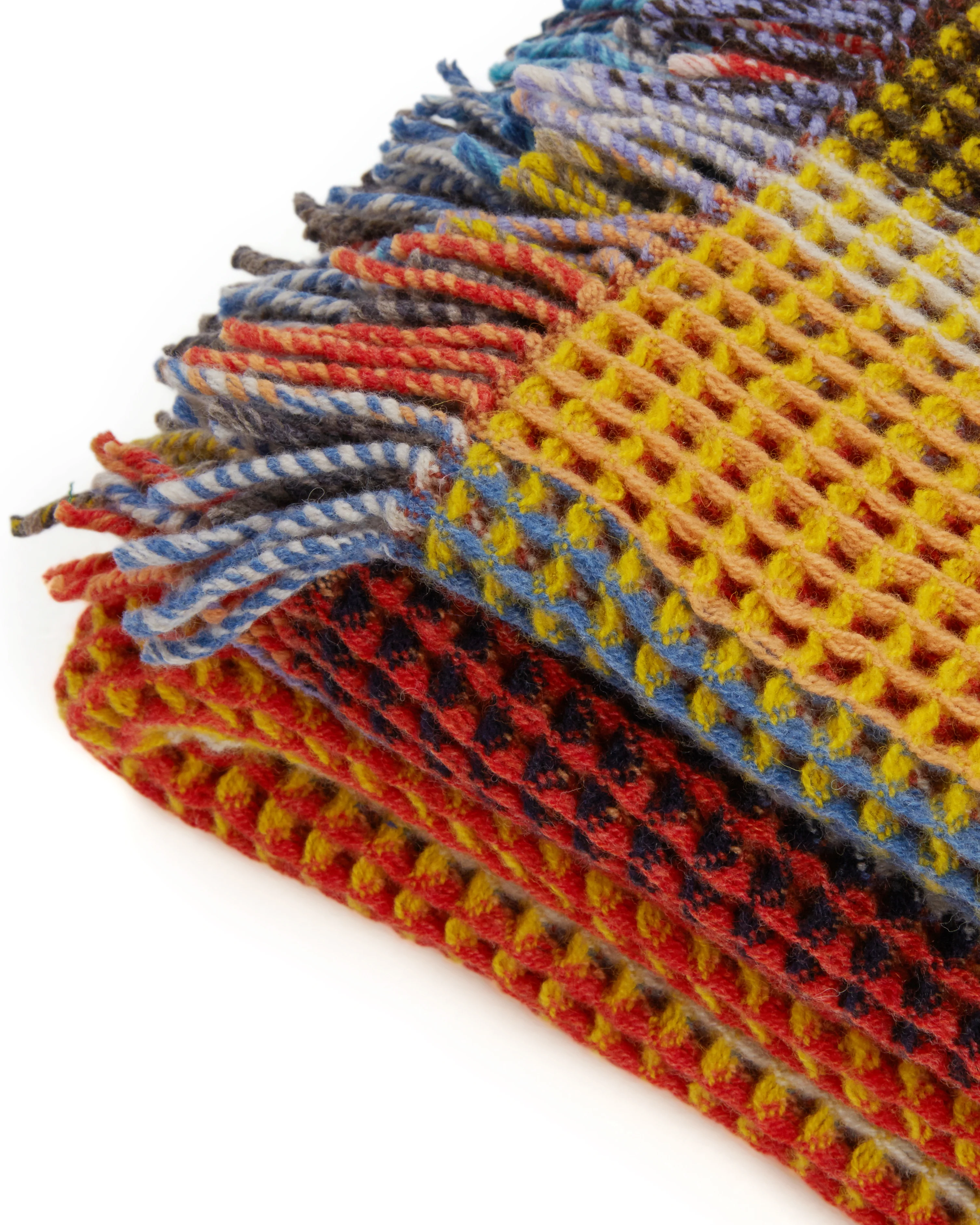 honeycomb throw 105 x 165cm - yellow - Image 3