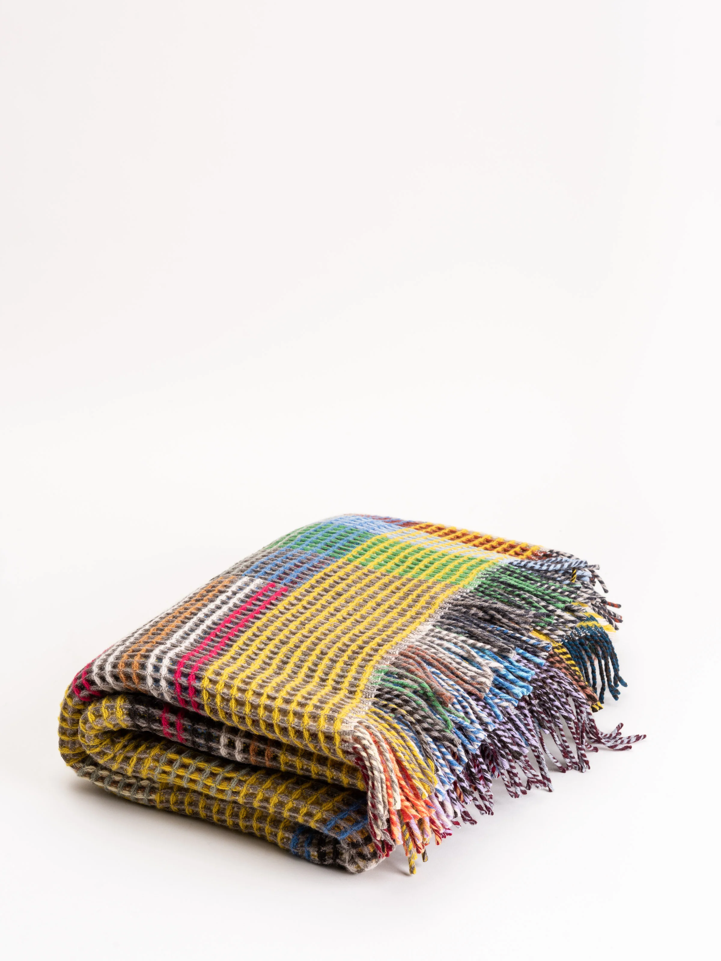 jeremiah small lambswool honeycomb throw