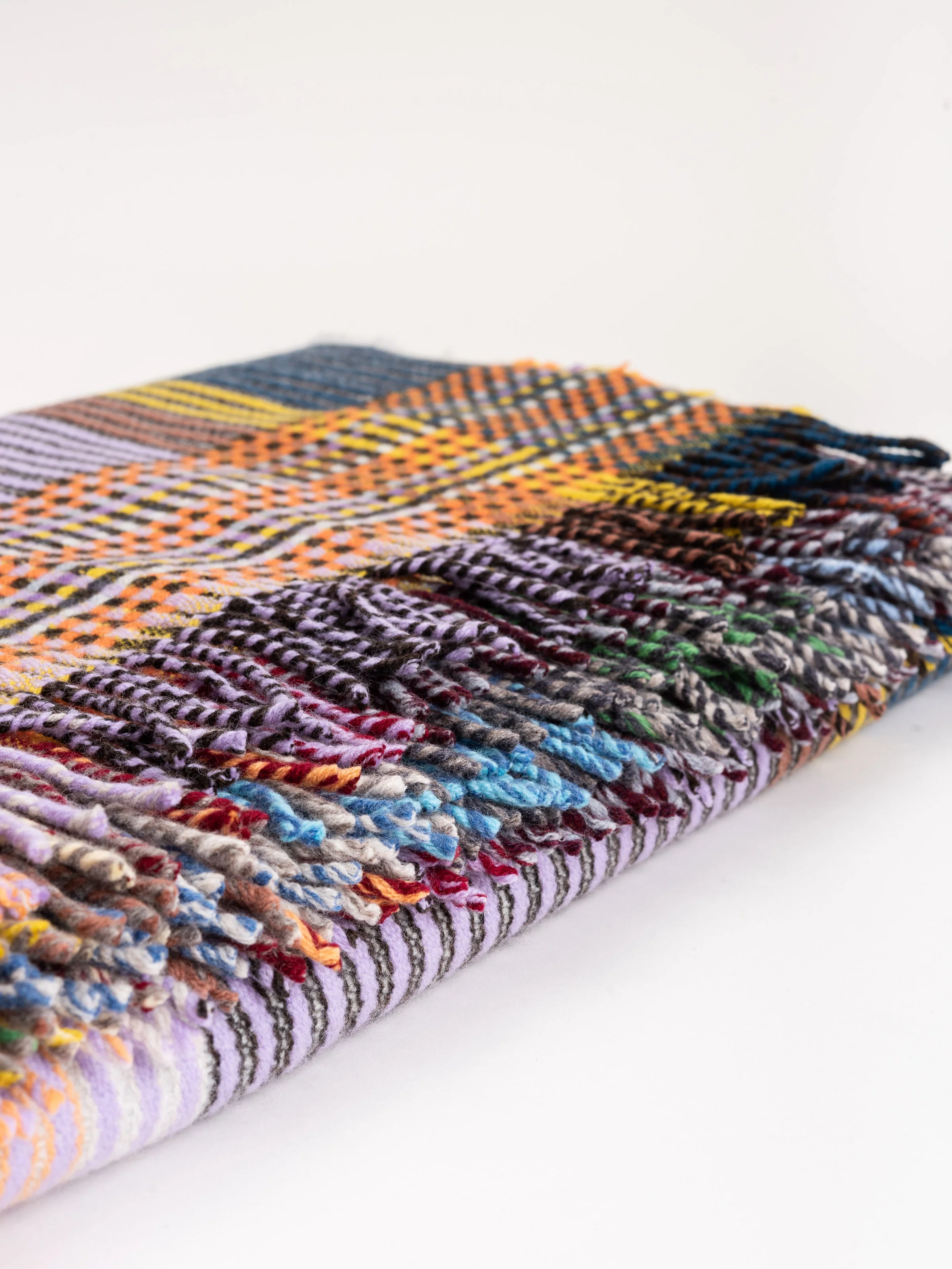 scott small lambswool pinstripe throw - Image 2